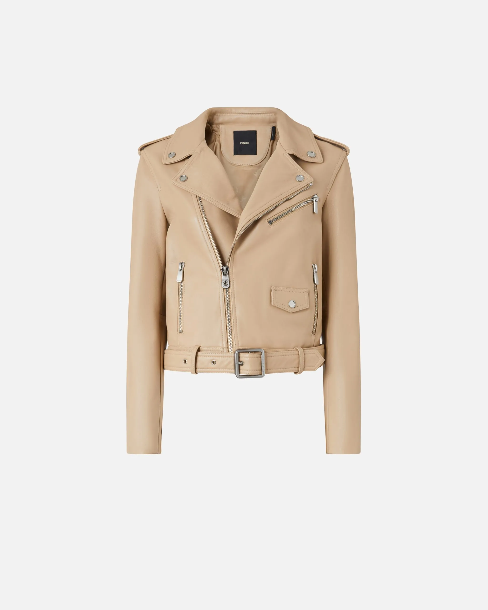 Blouson de motard Beige