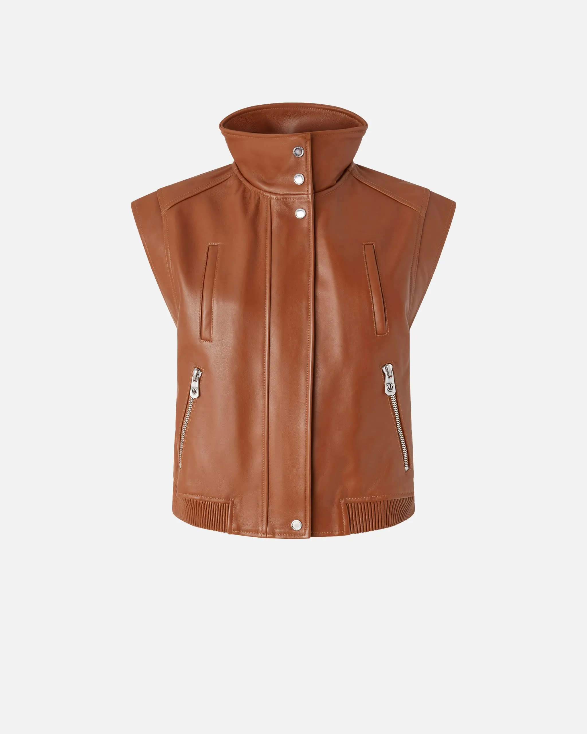 Gilet de motard nappa Beige