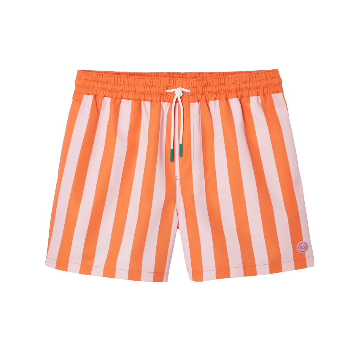 Short de bain en polyester recyclé Orange SUNSET SPLASH