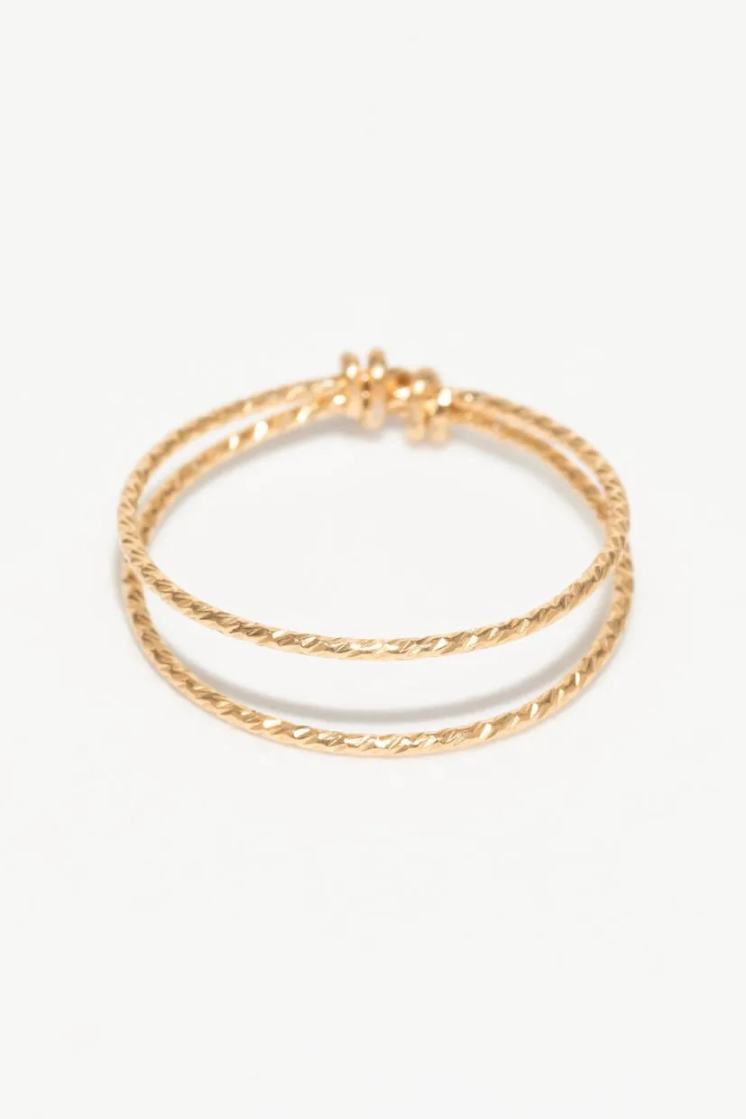Bague double éclat Doré
