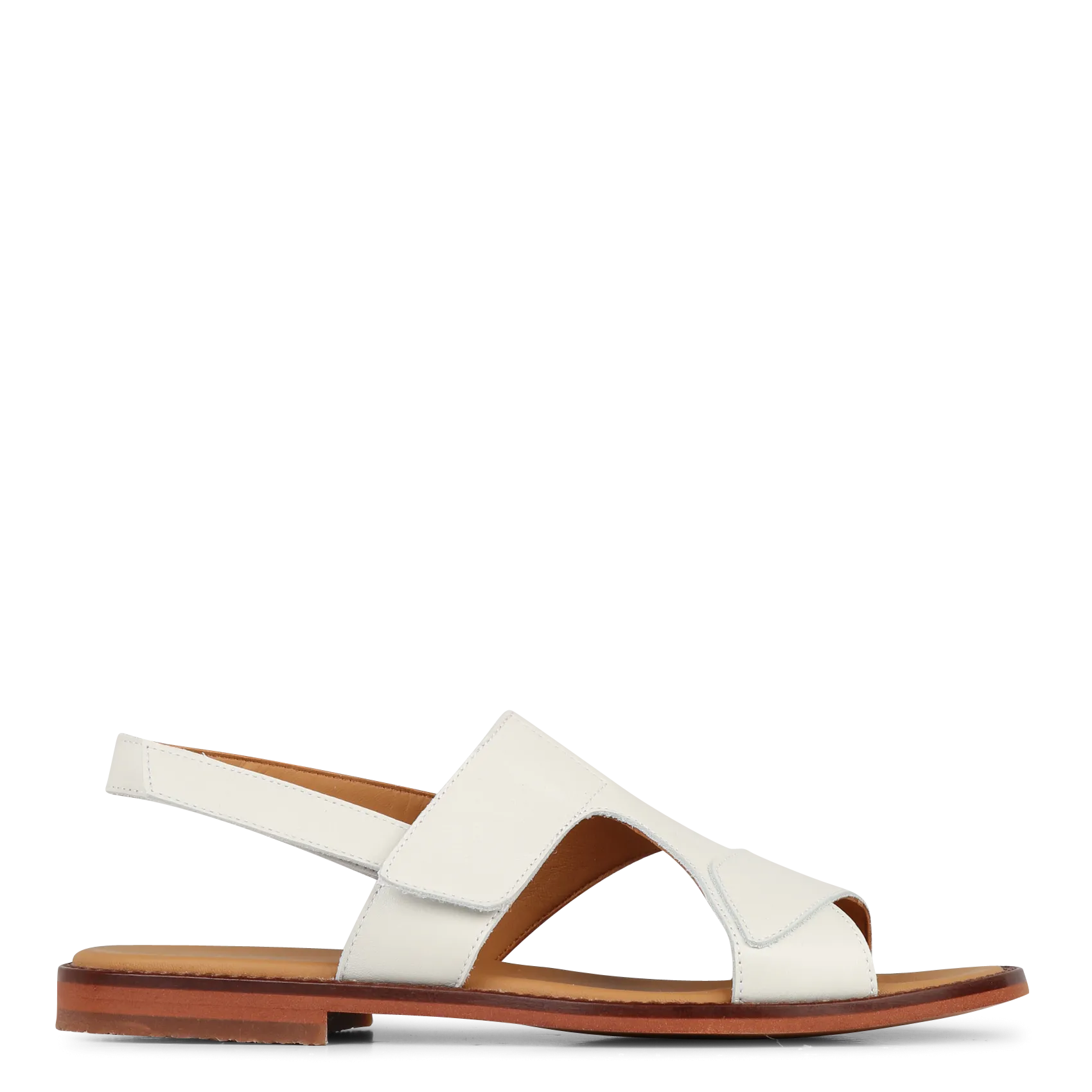 Sandales plates en cuir Blanc GAVELL