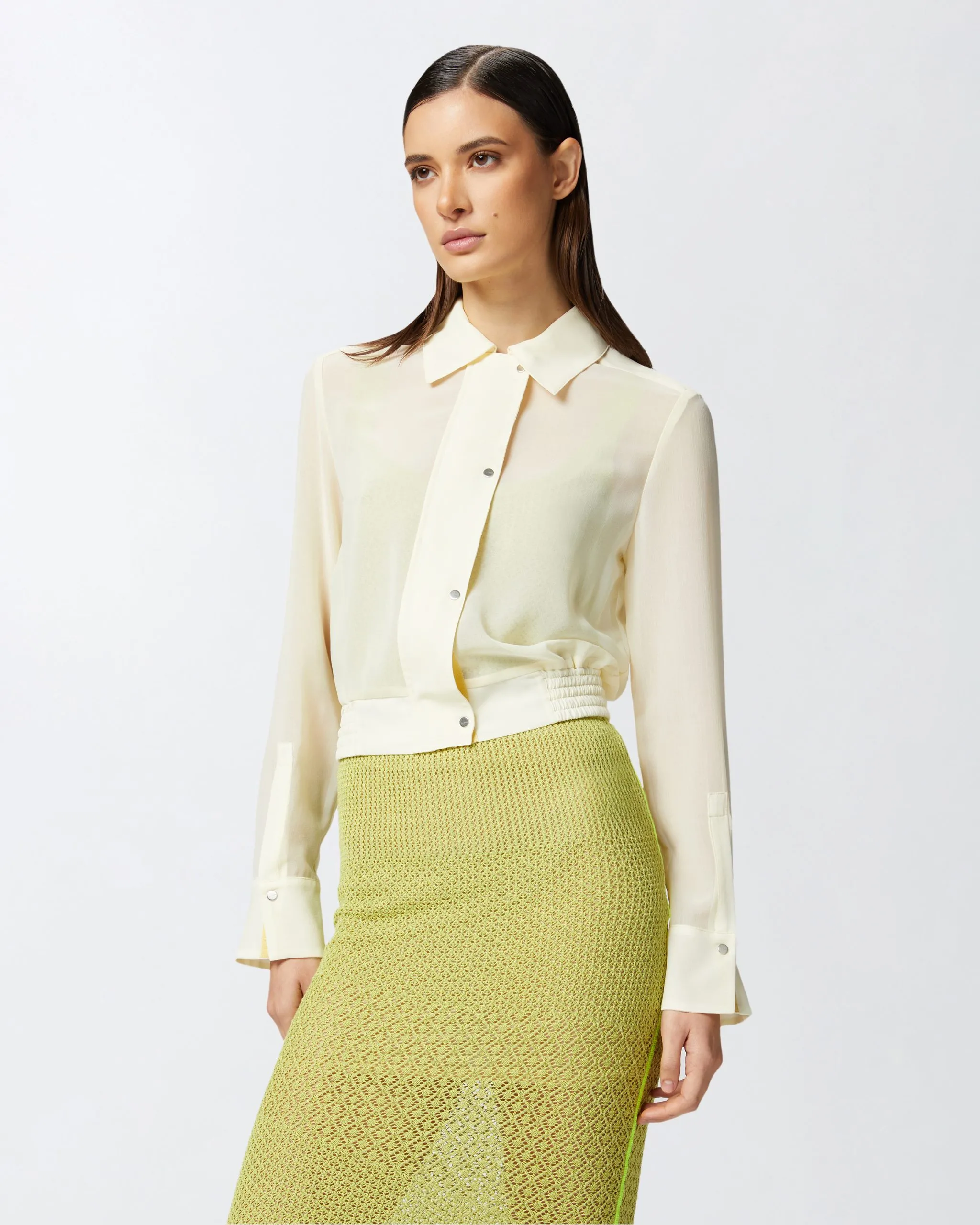 Chemisier léger façon bomber Beige