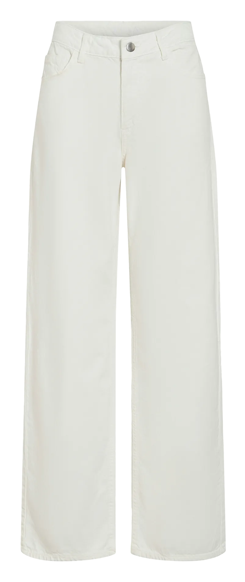 Jean droit taille haute Blanc