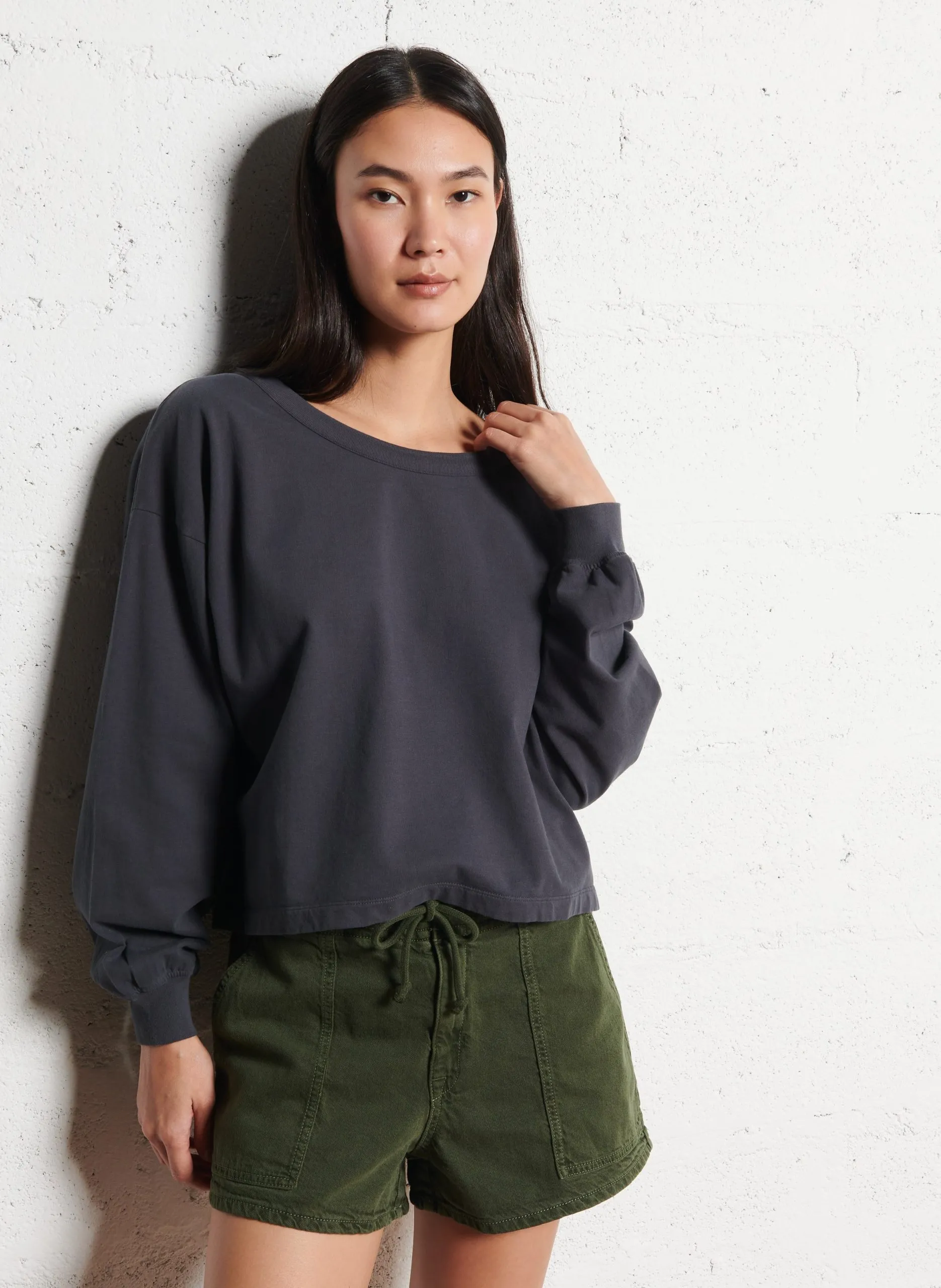 Tee-shirt droit en coton Gris FAZY