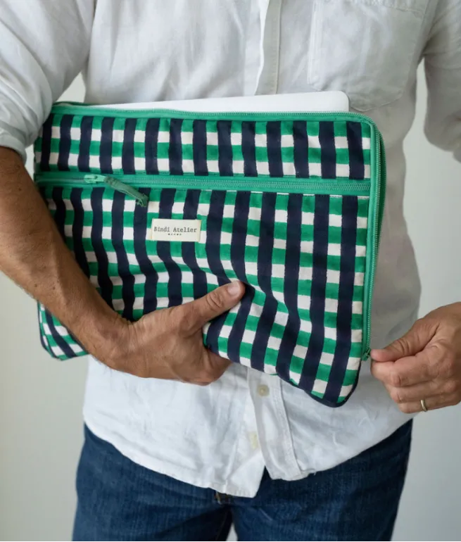 Pochette ordinateur Vert TARA FOUGERE