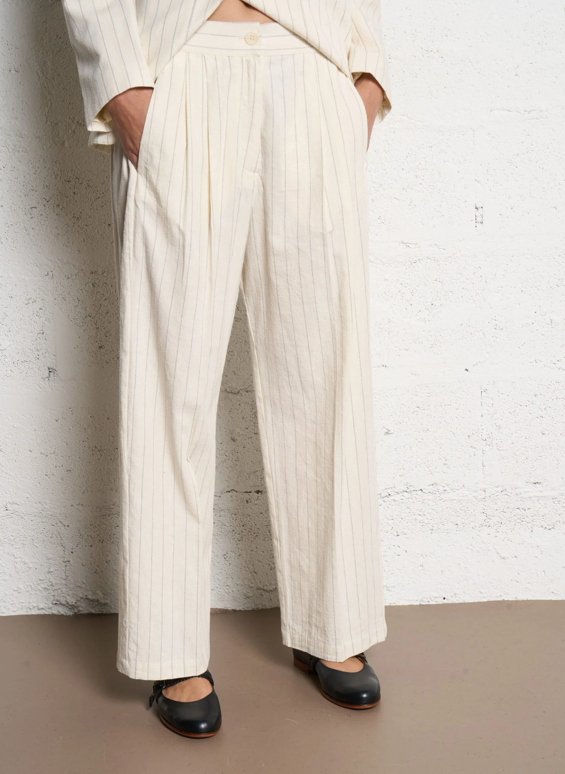 Pantalon droit rayé Multicolore CARAGOL