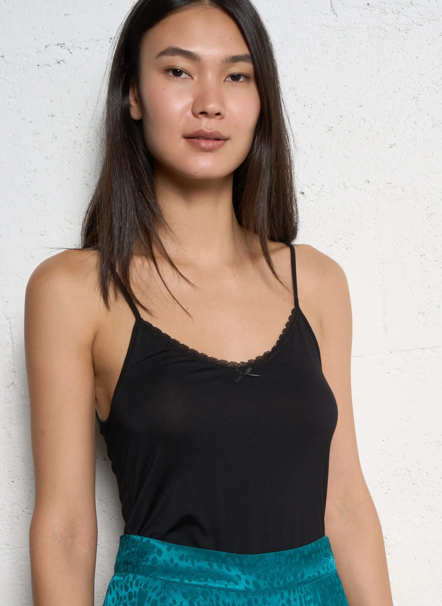 Débardeur droit imprimé Noir DUCHESSE