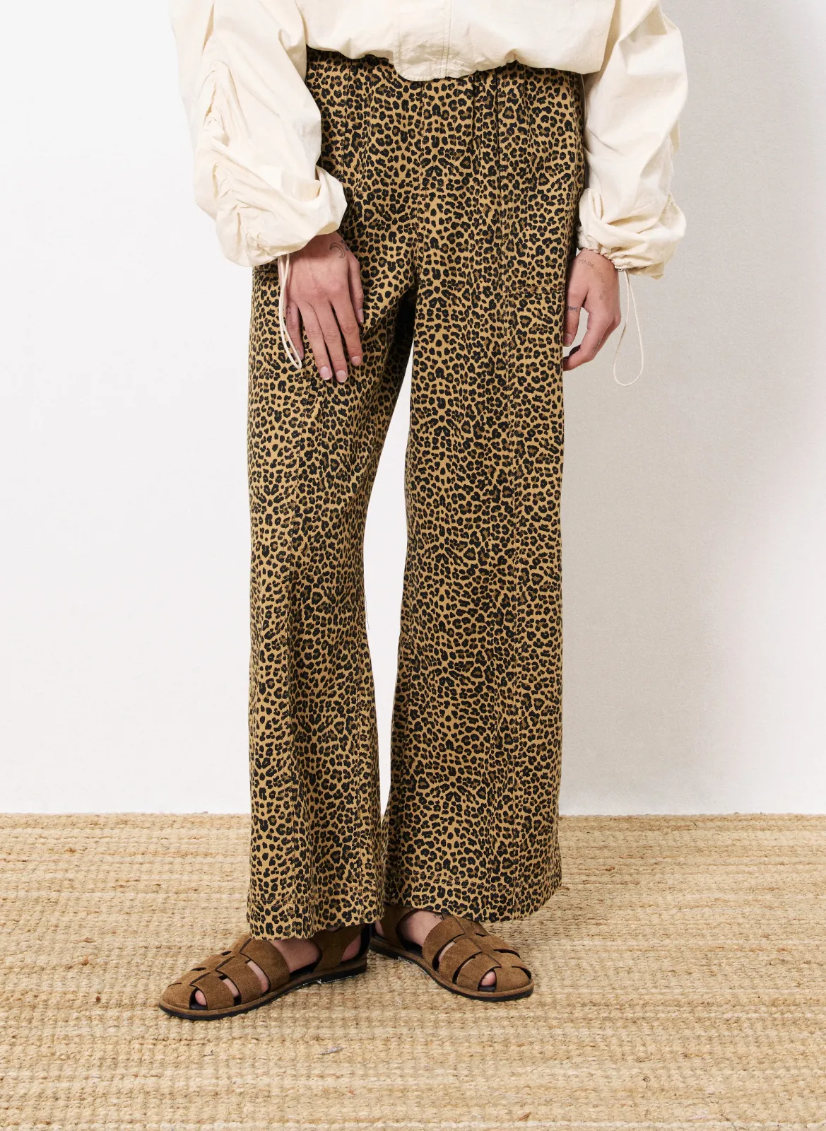 Pantalon taille haute léopard Multicolore CHERIN