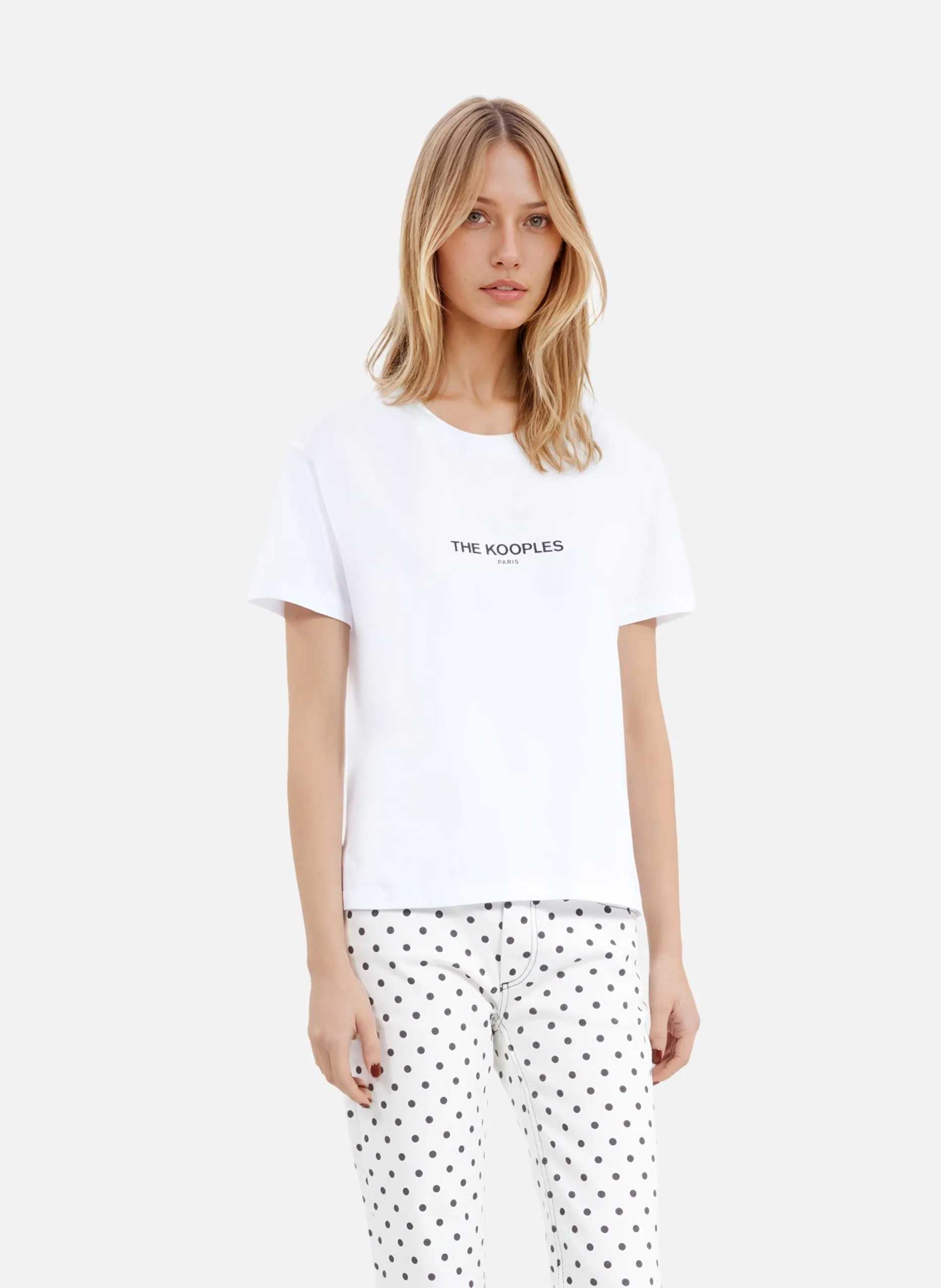 T-shirt coton à logo imprimé Blanc