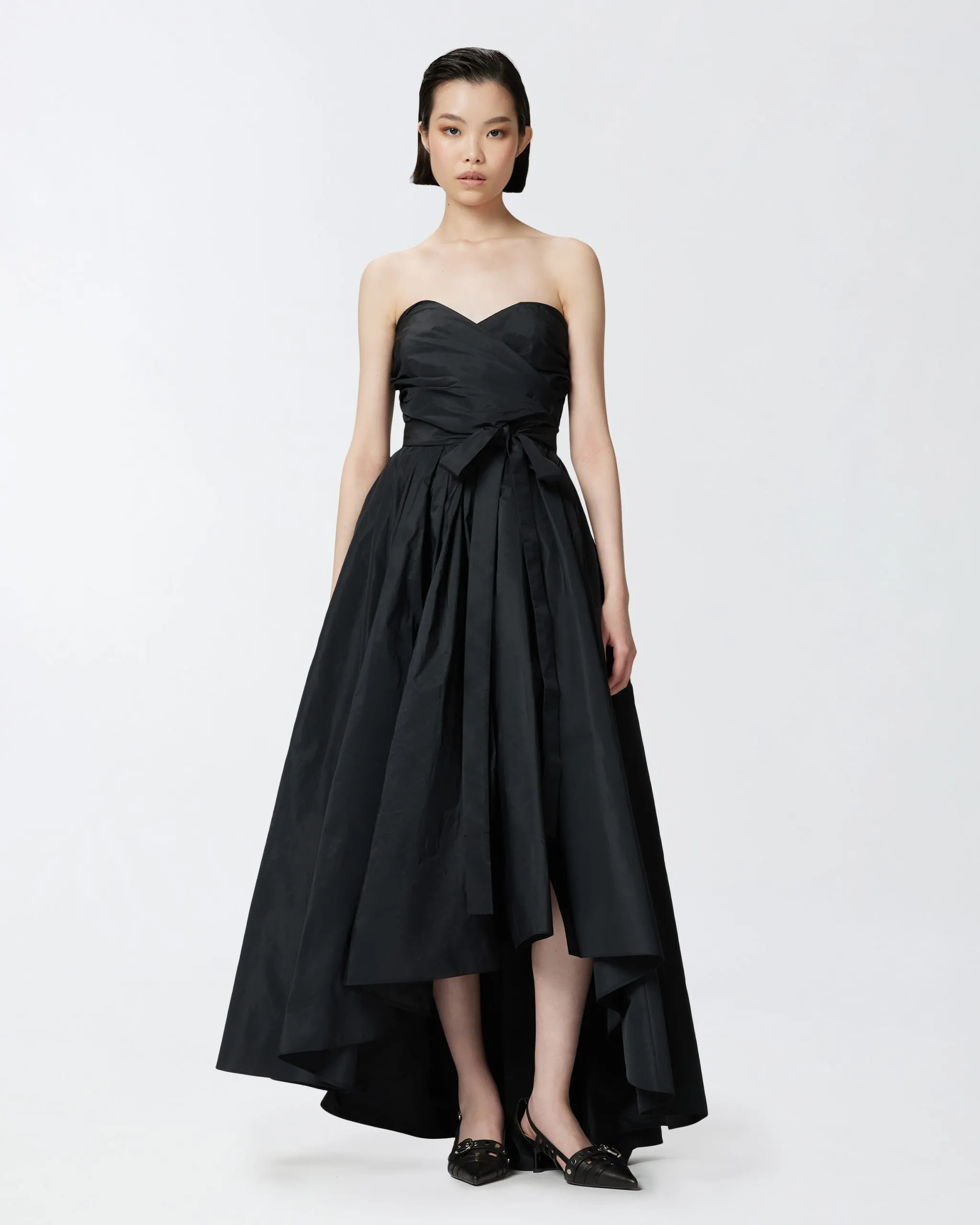 Robe de cérémonie à encolure cœur Noir