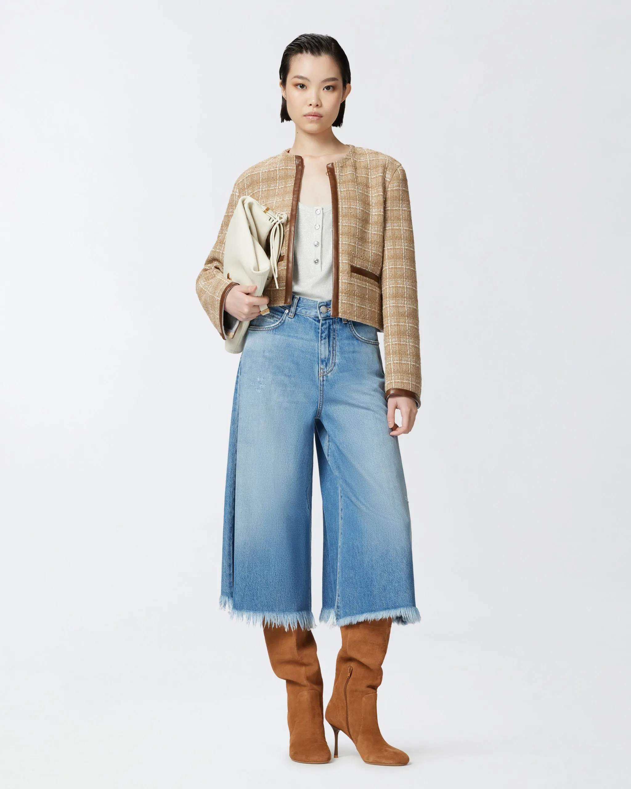 Bermuda ample doux Bleu