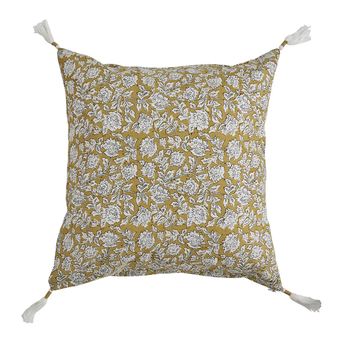 Housse de coussin éden en coton - safran - 50 x 50 cm Jaune EDEN