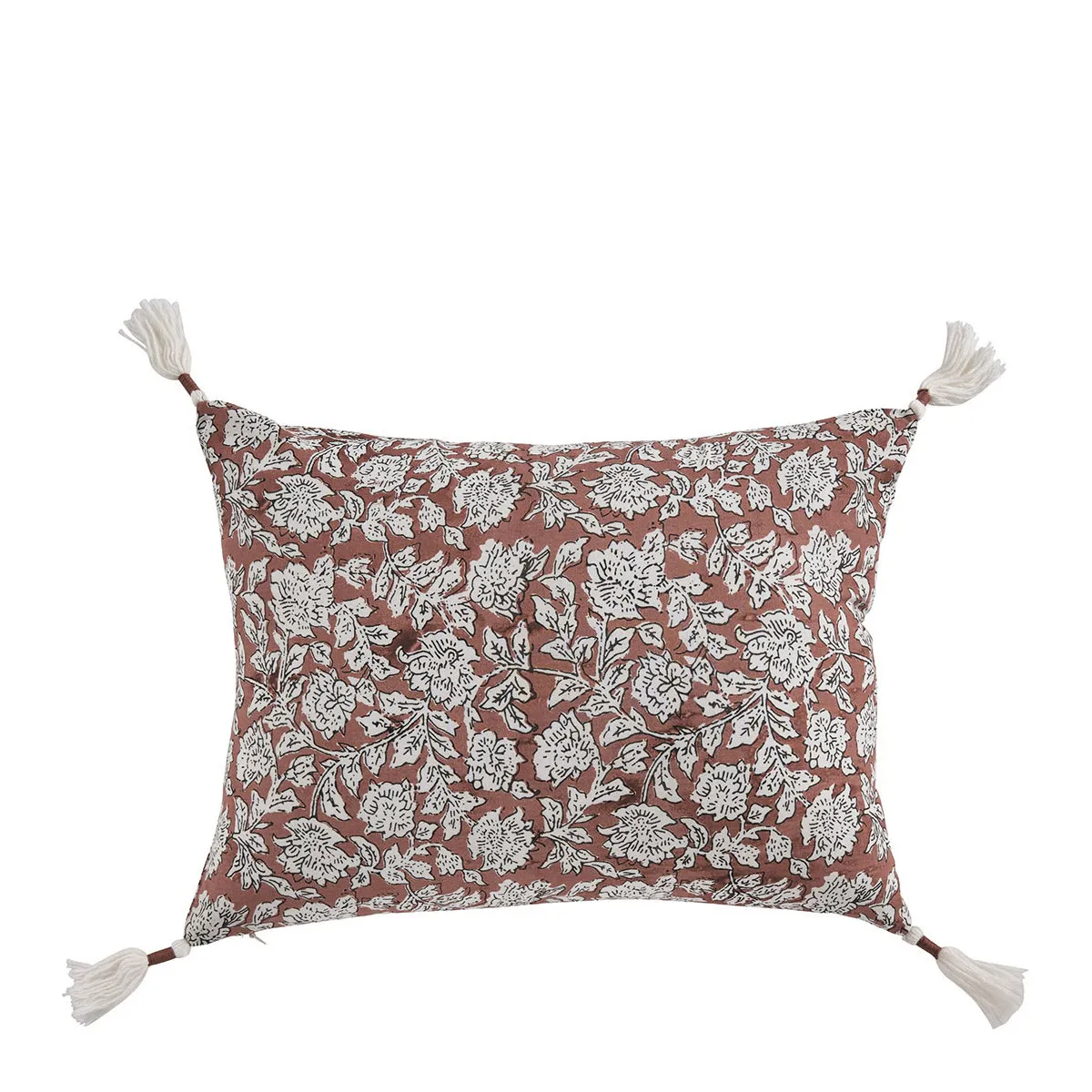 Housse de coussin éden en coton - terracotta - 30 x 40 cm Rouge EDEN