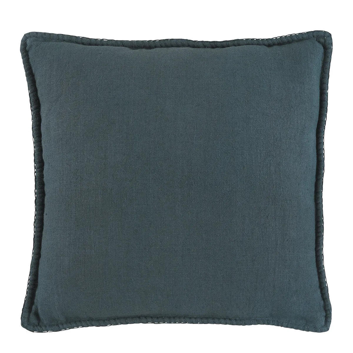 Coussin louise lin - pétrole Gris LOUISE