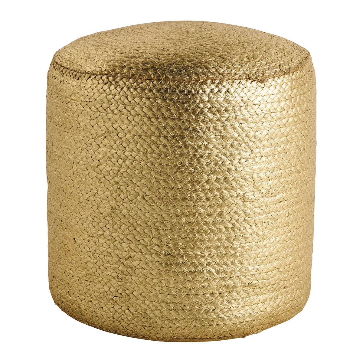 Pouf rond en jute Doré APOLLO