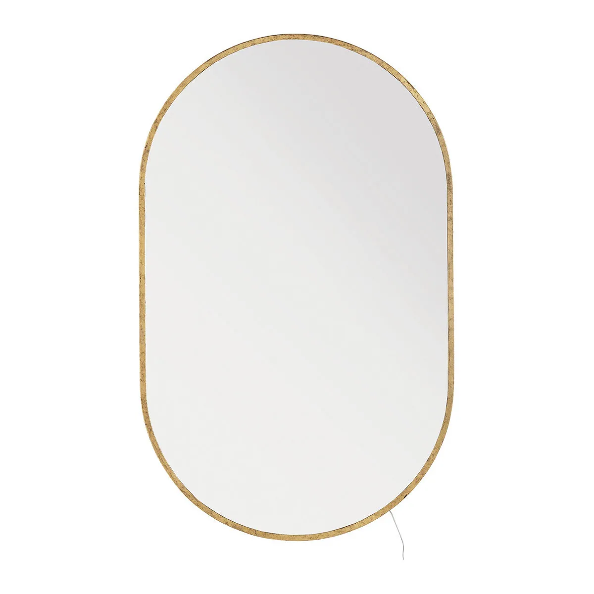 Miroir ovale avec led Beige