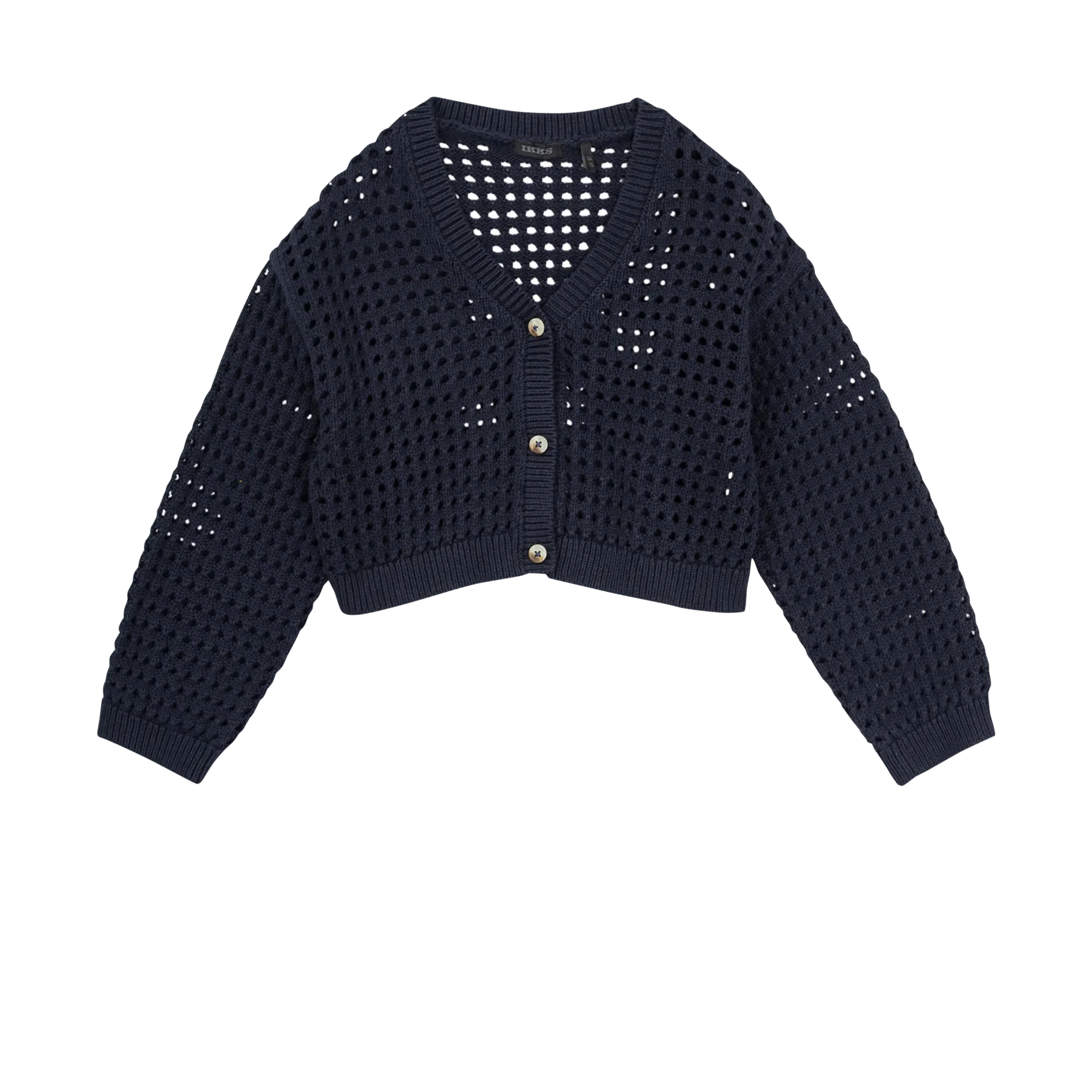 Cardigan droit en coton Bleu