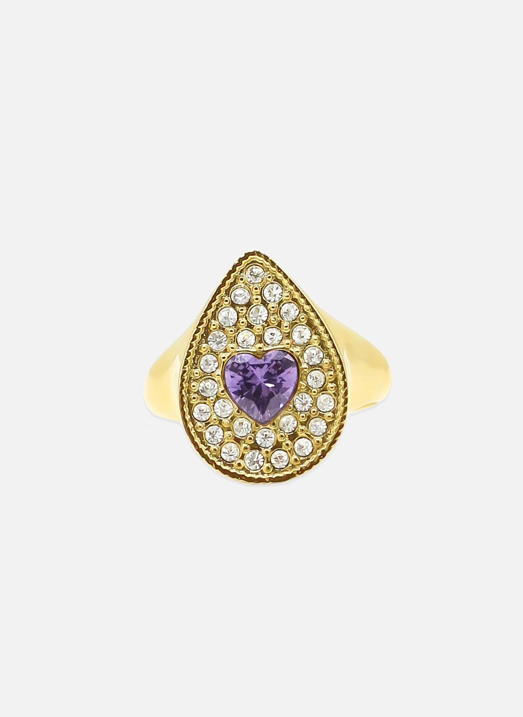 Bague large leonor Violet LEONOR