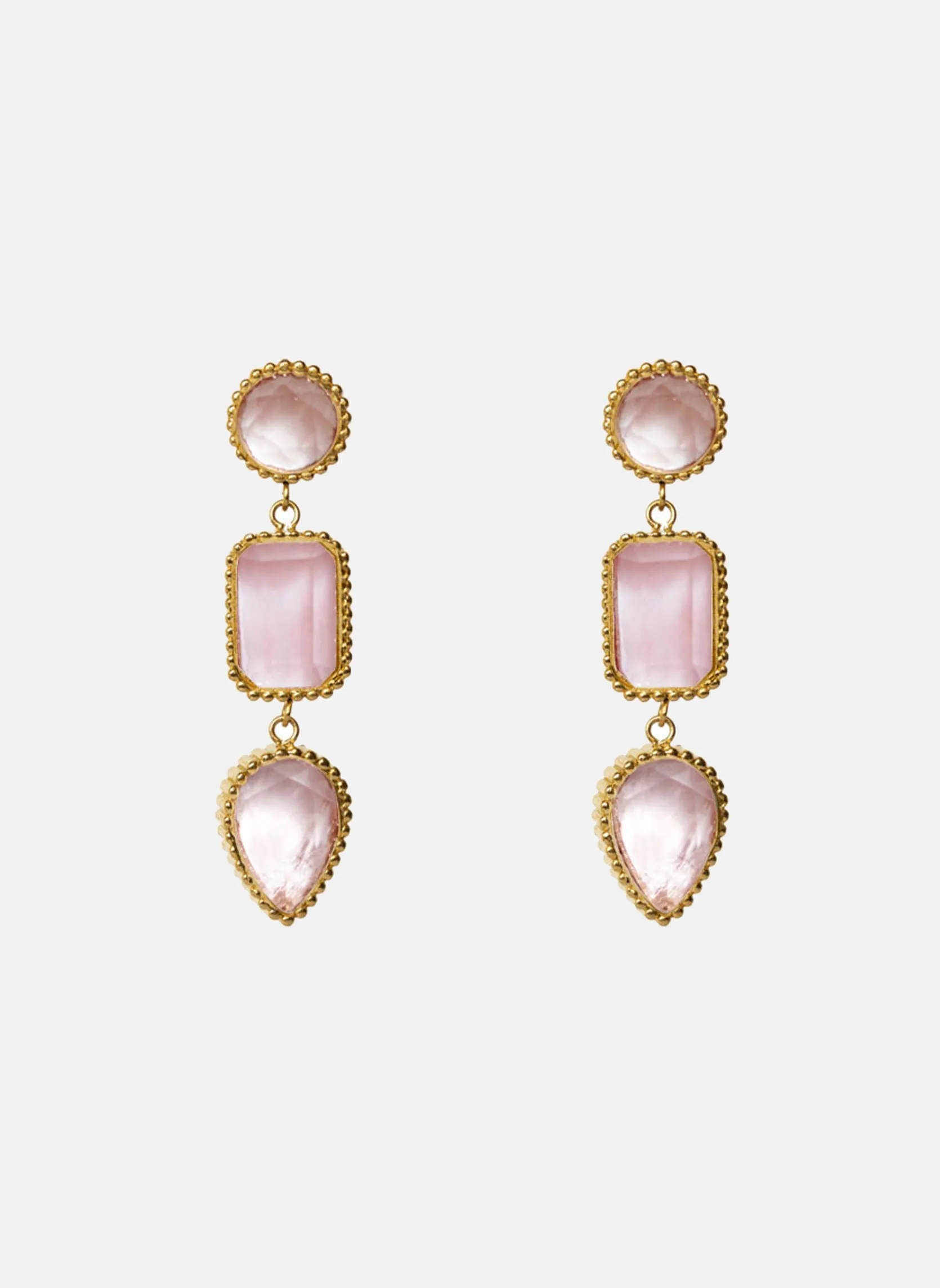 Boucles d'oreilles pendantes persephone Rose PERSEPHONE