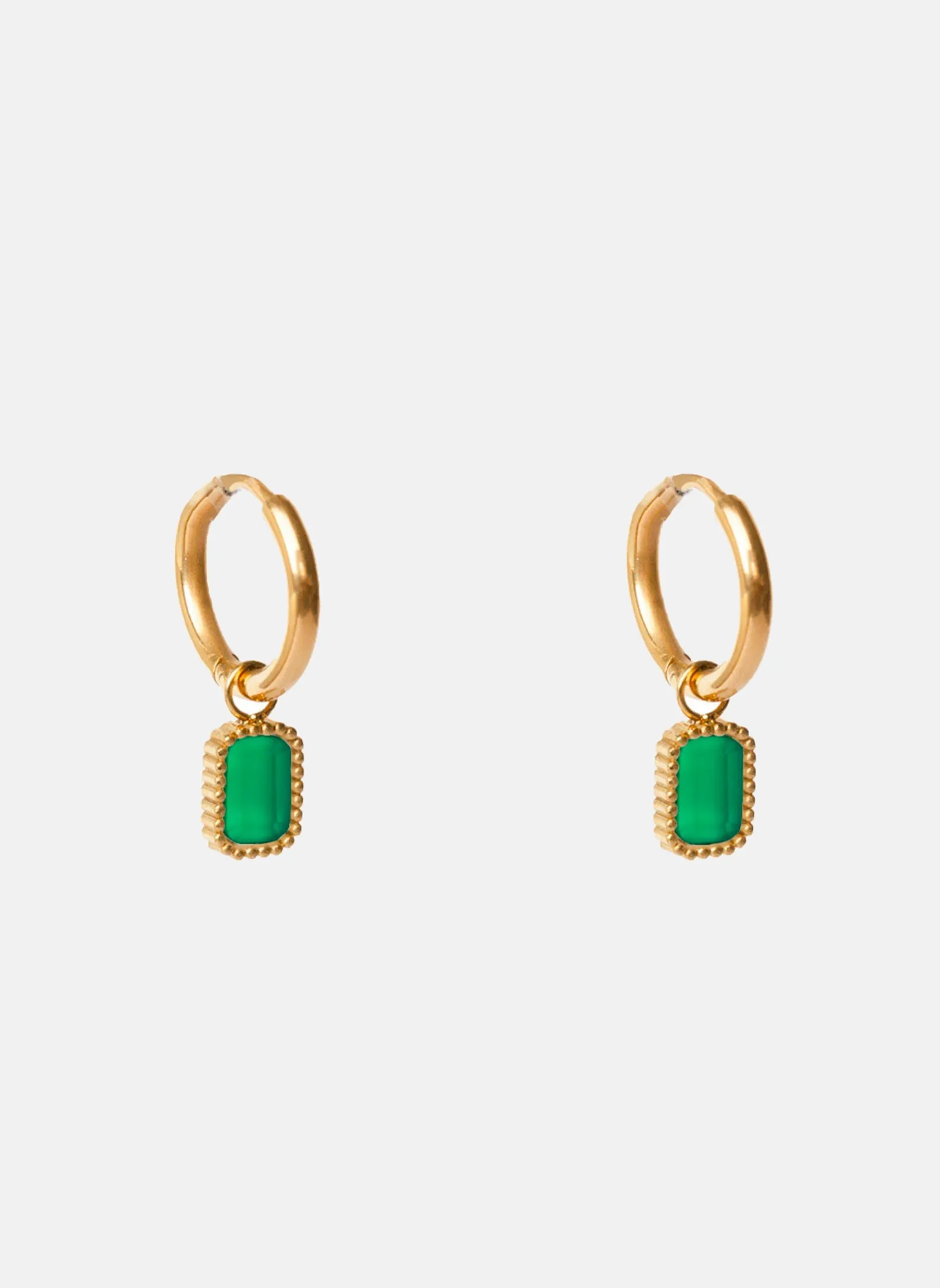 Boucles d'oreilles pendantes arinna Vert ARINNA