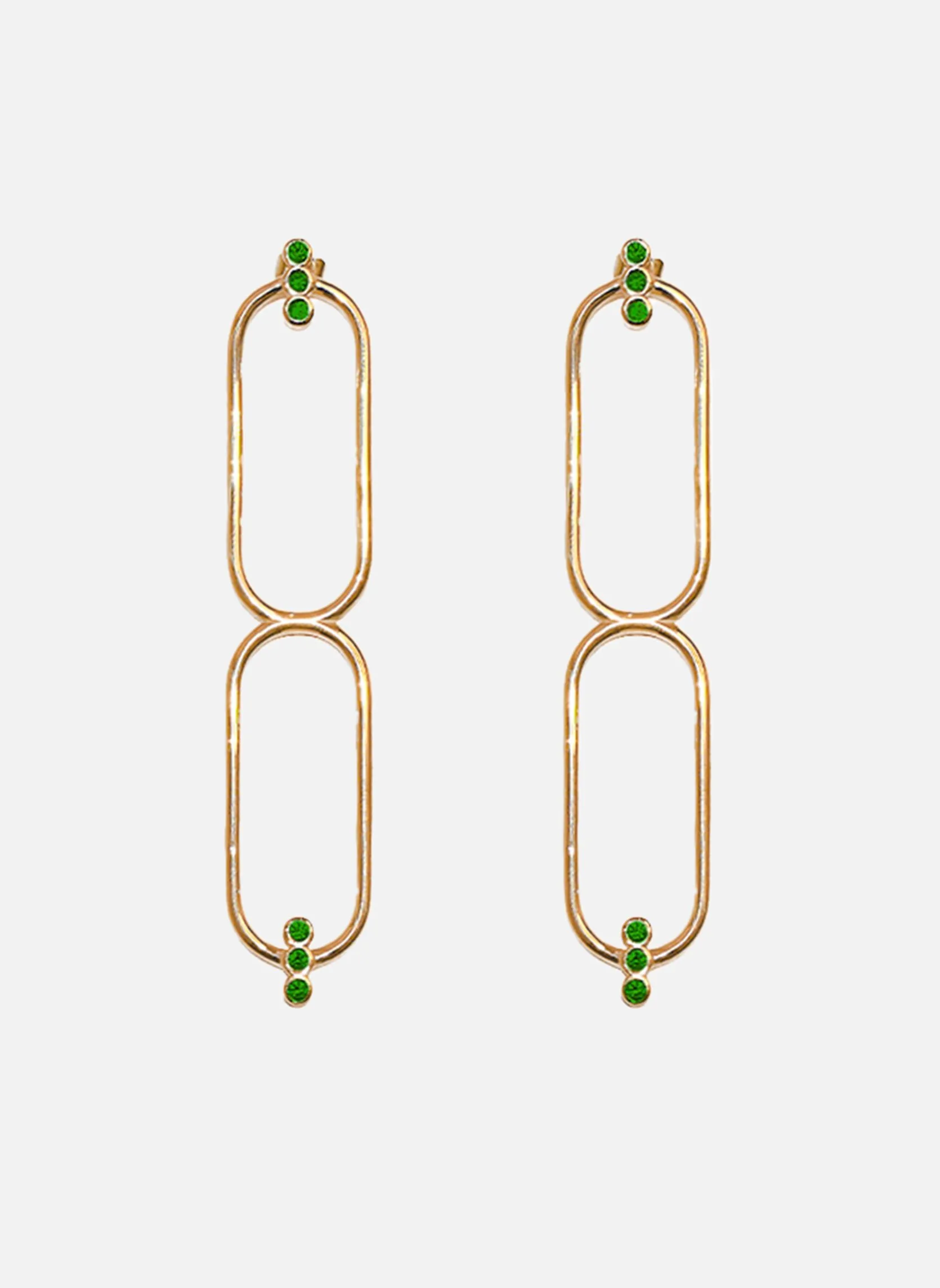 Boucles d'oreilles pendantes aphia Vert APHIA