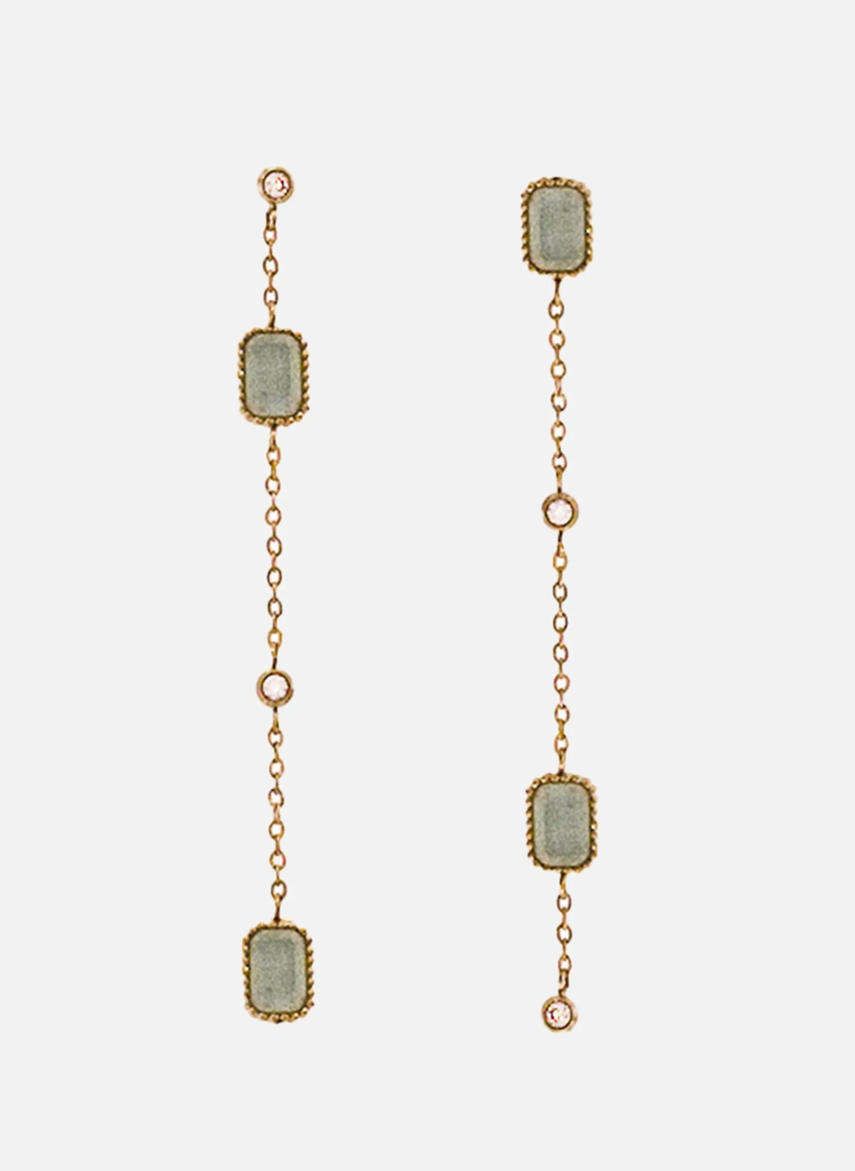 Boucles d'oreilles pendantes cronos Gris CRONOS