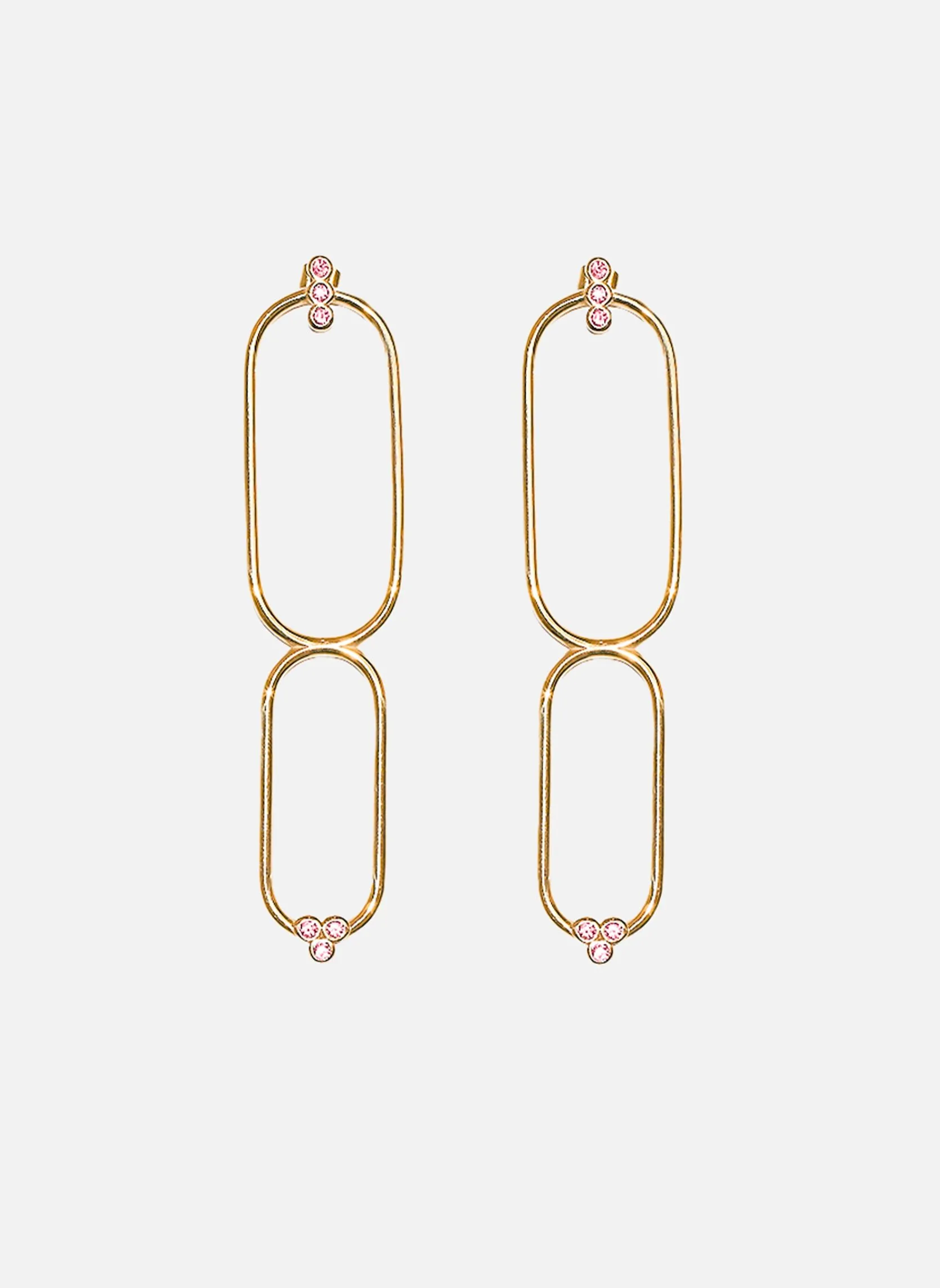 Boucles d'oreilles pendantes prométhée Rose PROMETHEE