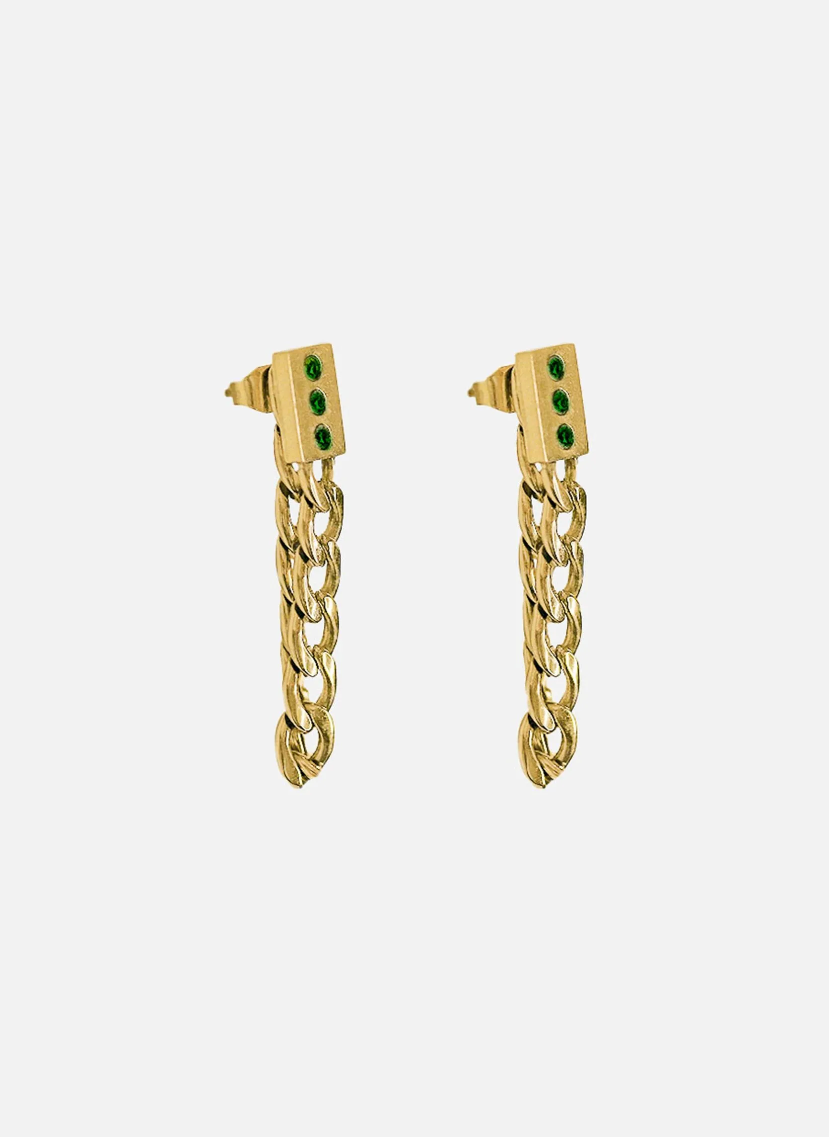 Boucles d'oreilles pendantes poseidon Vert POSEIDON