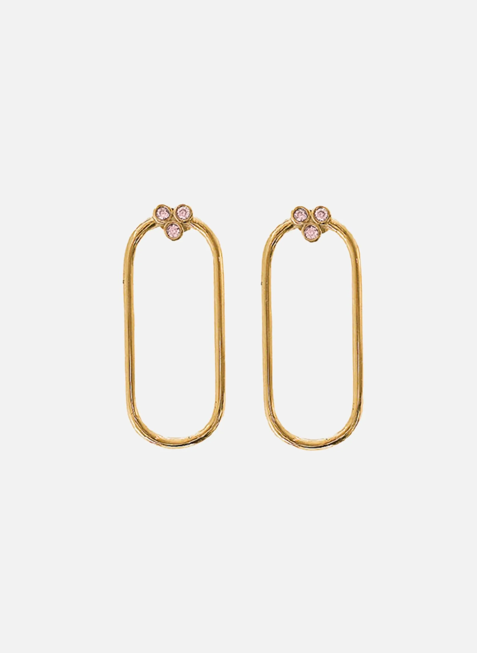 Boucles d'oreilles pendantes apollon Rose APOLLON