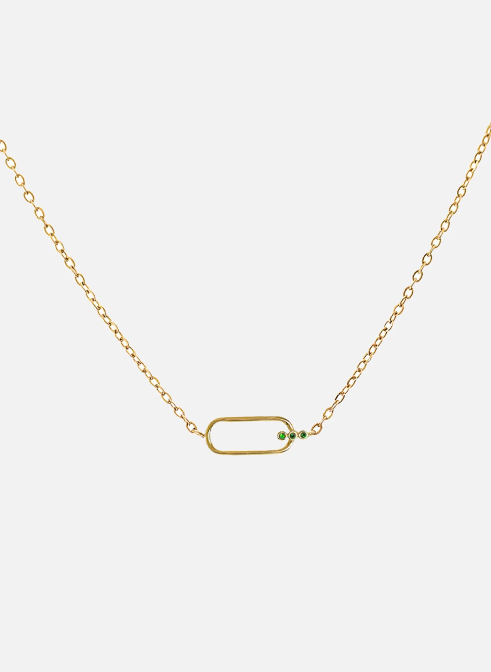 Collier chaîne hades Vert HADES