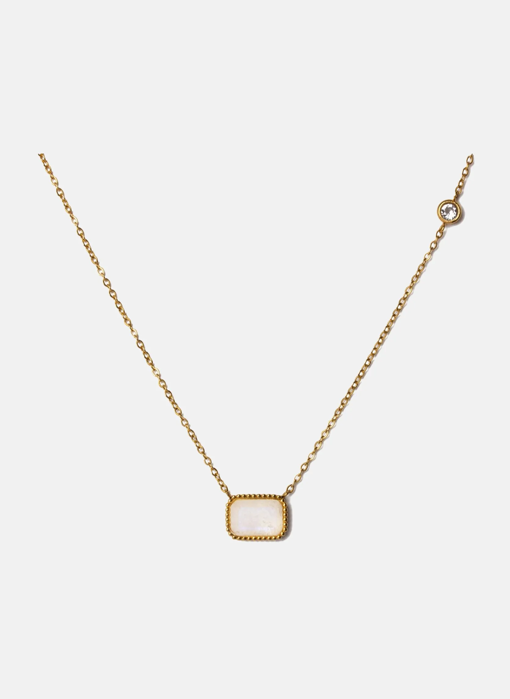 Collier chaîne themis Blanc THEMIS