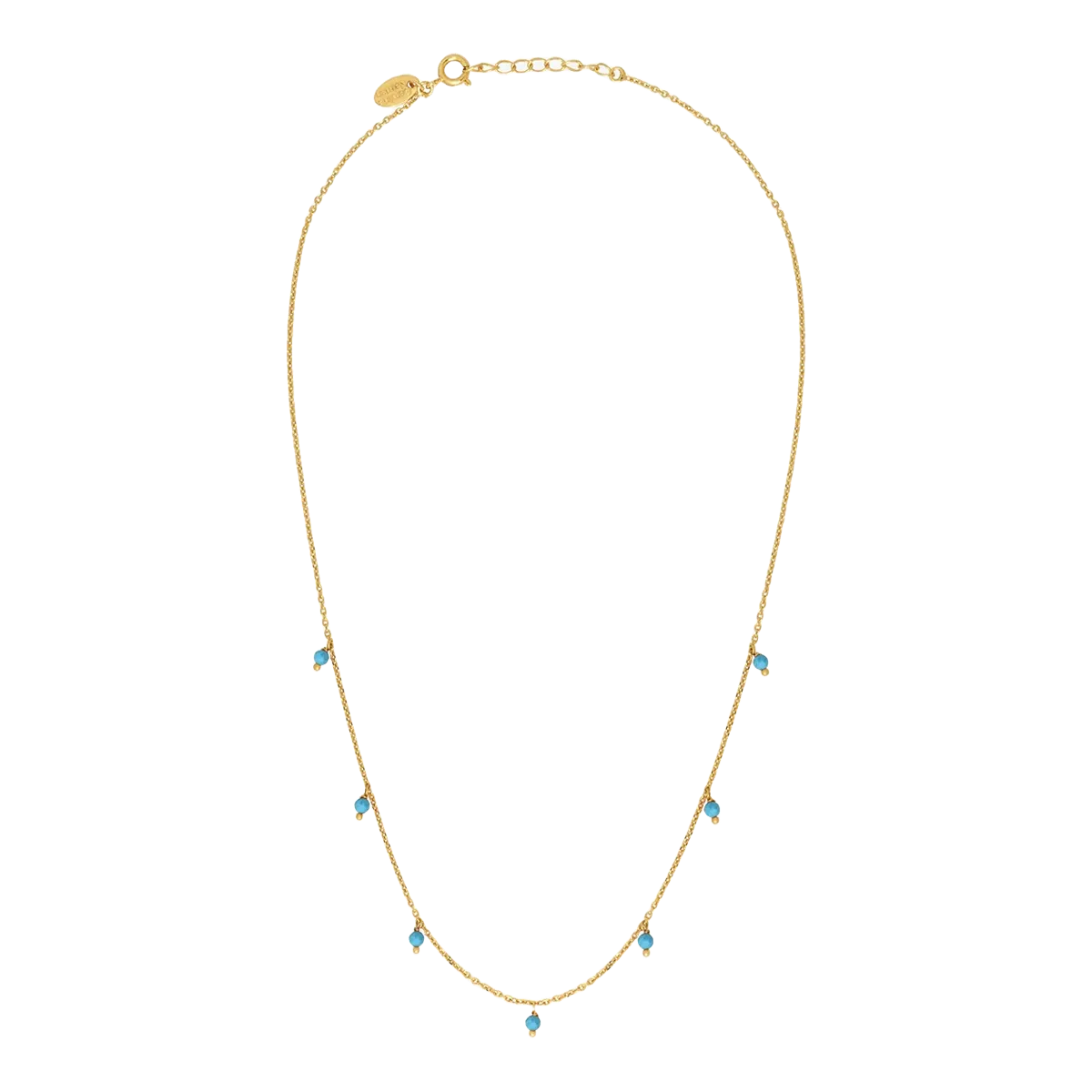 Collier en laiton doré Bleu MILADY