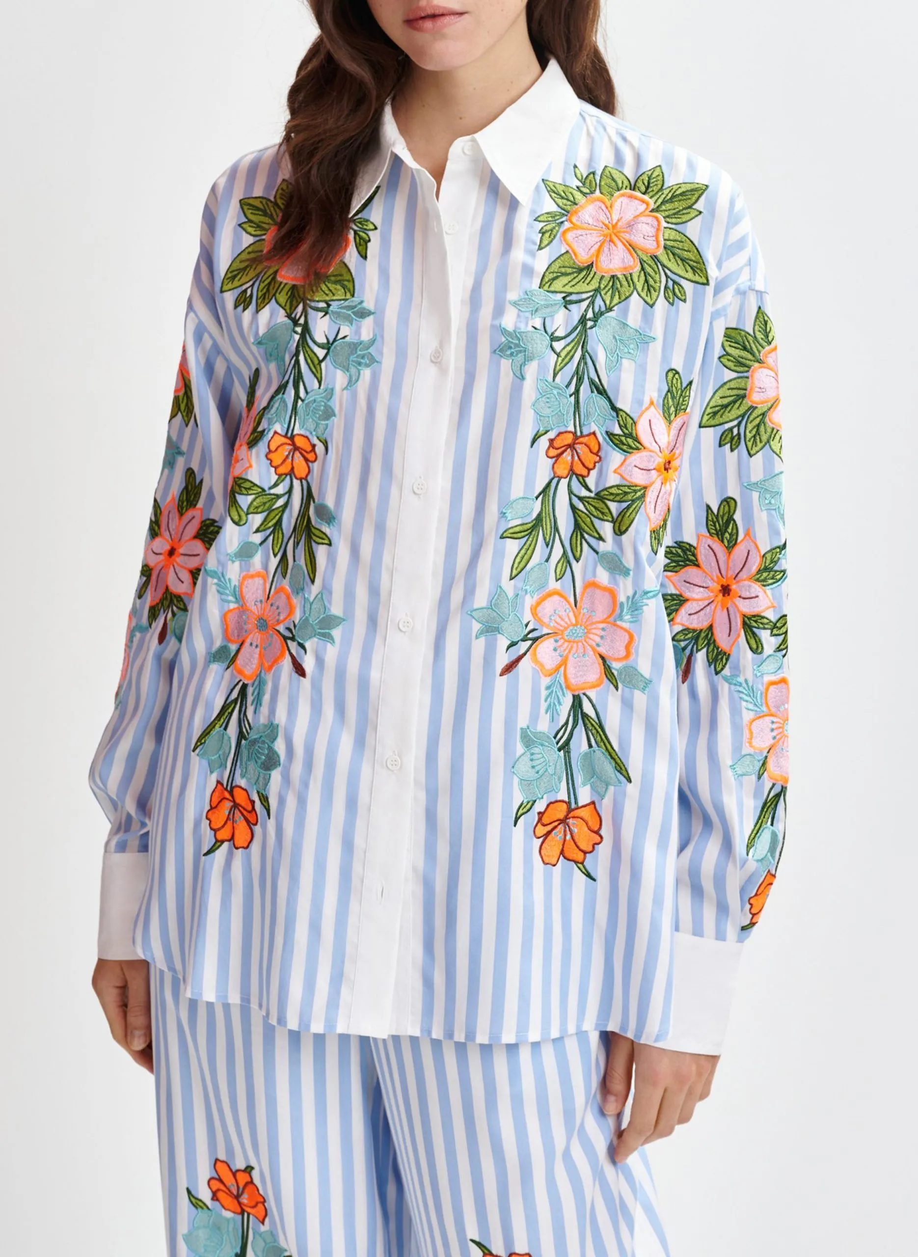 Chemise oversize imprimée Bleu HOTSWOLDS2