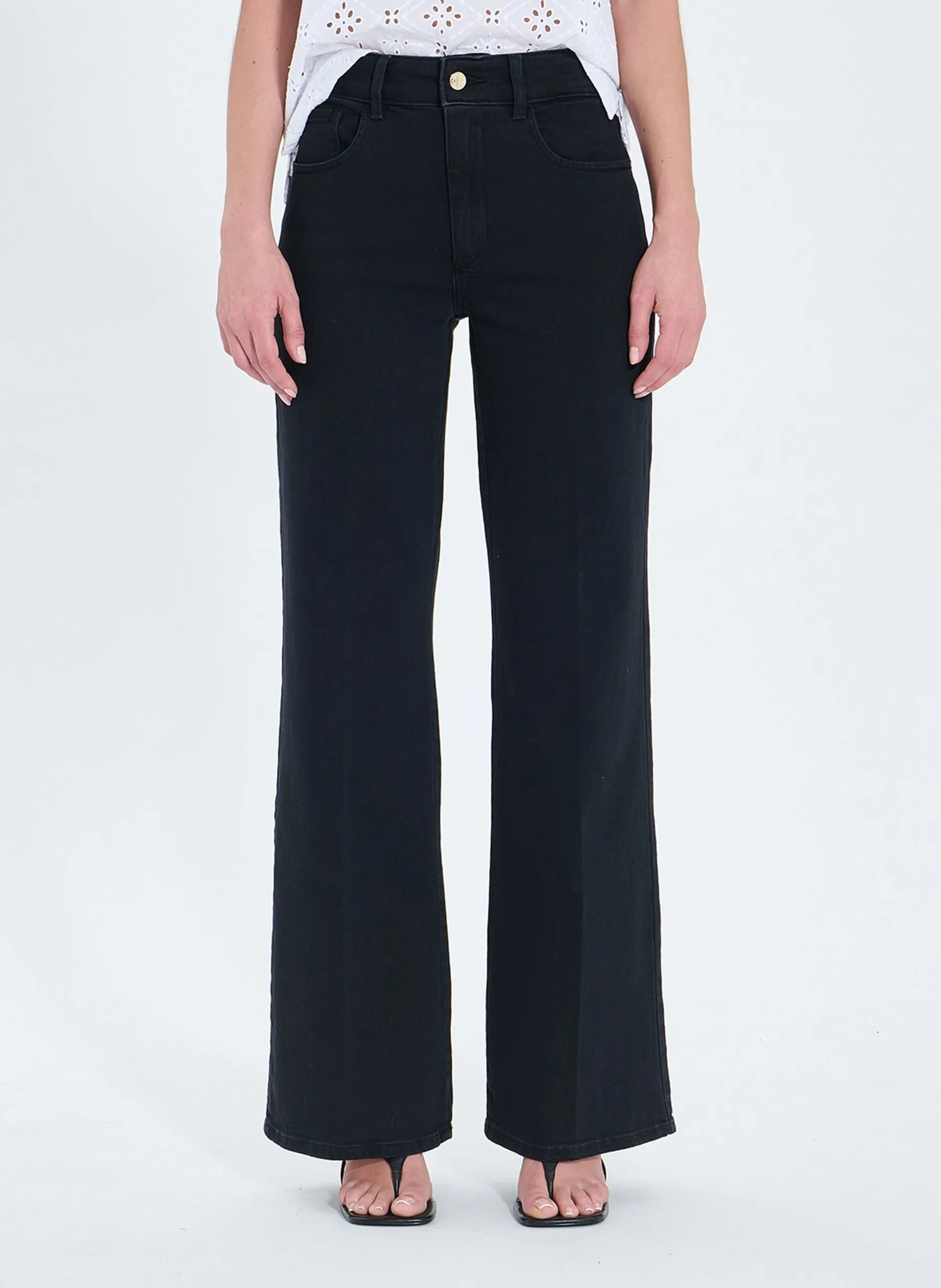 Jean palazzo en denim Noir NEW JESSIE