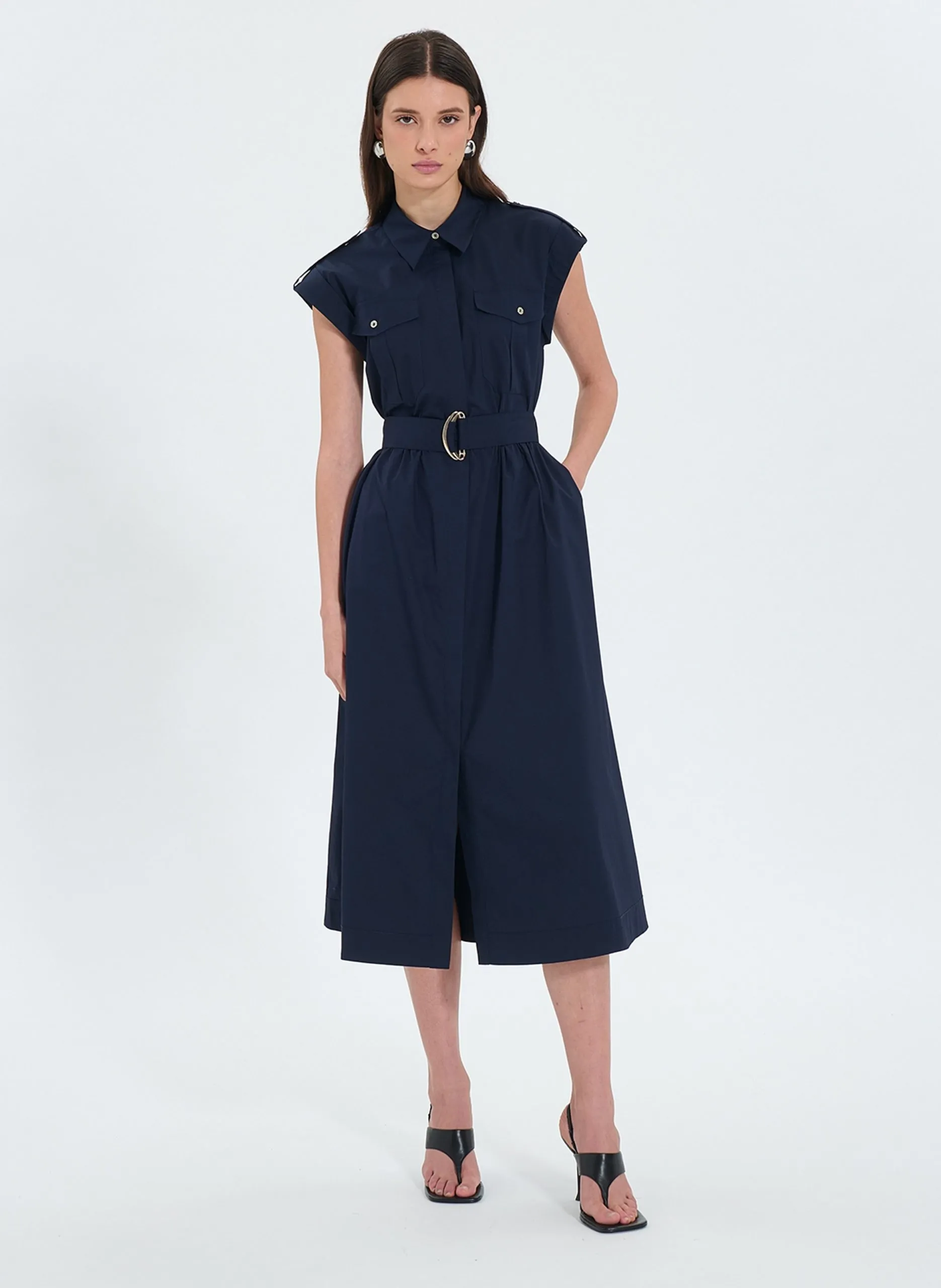 Robe longue en coton Bleu RIYAD