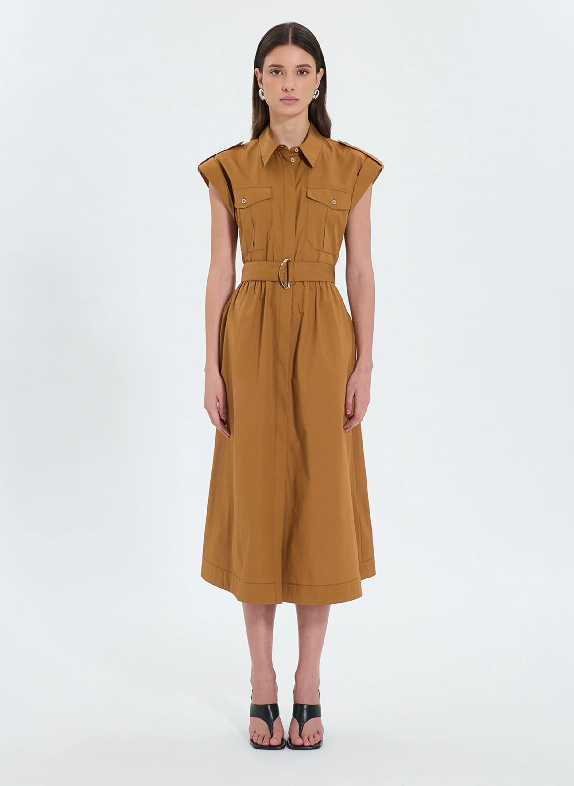 Robe longue en coton Marron RIYAD