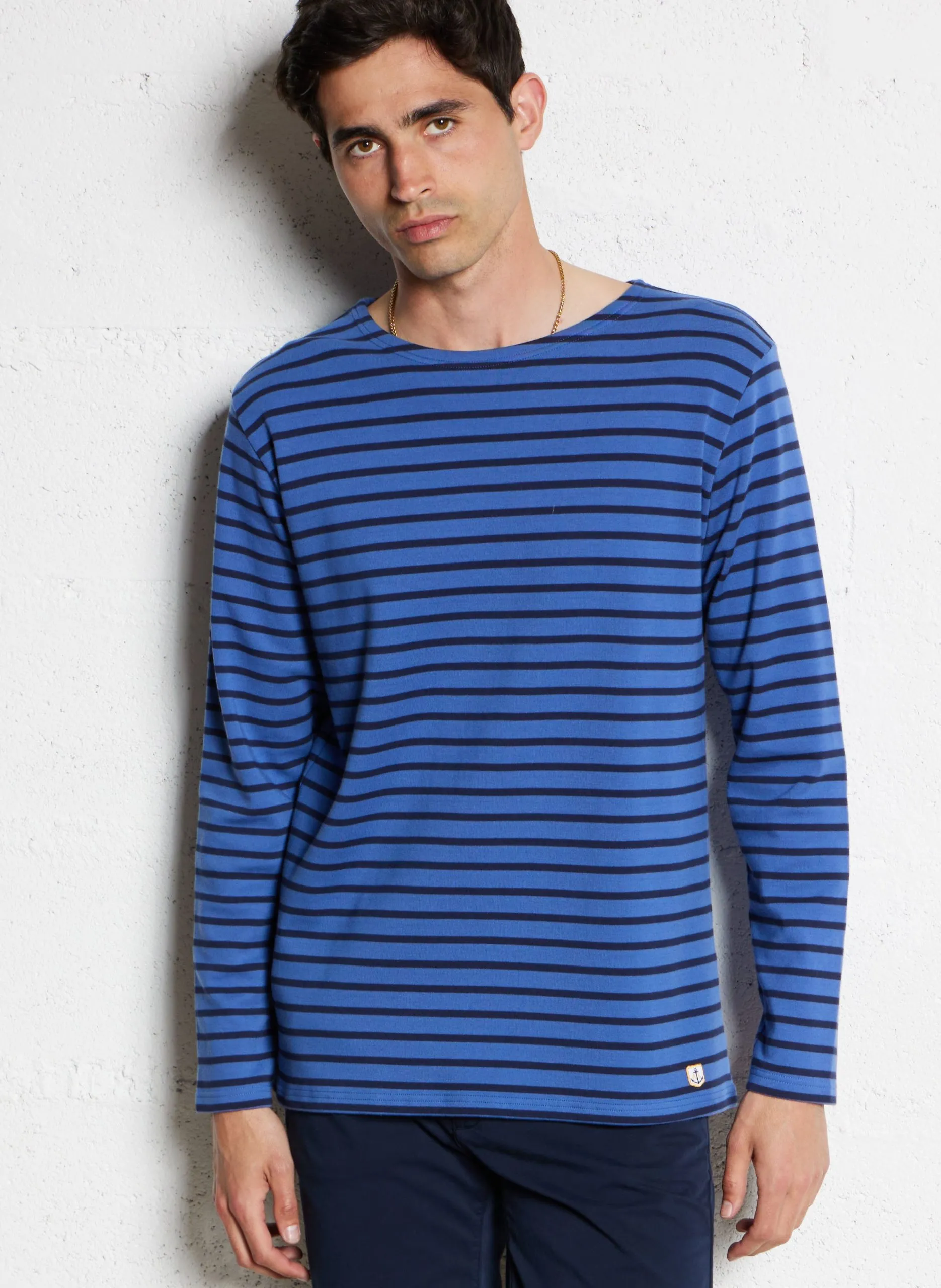 Marinière regular-fit en coton Bleu