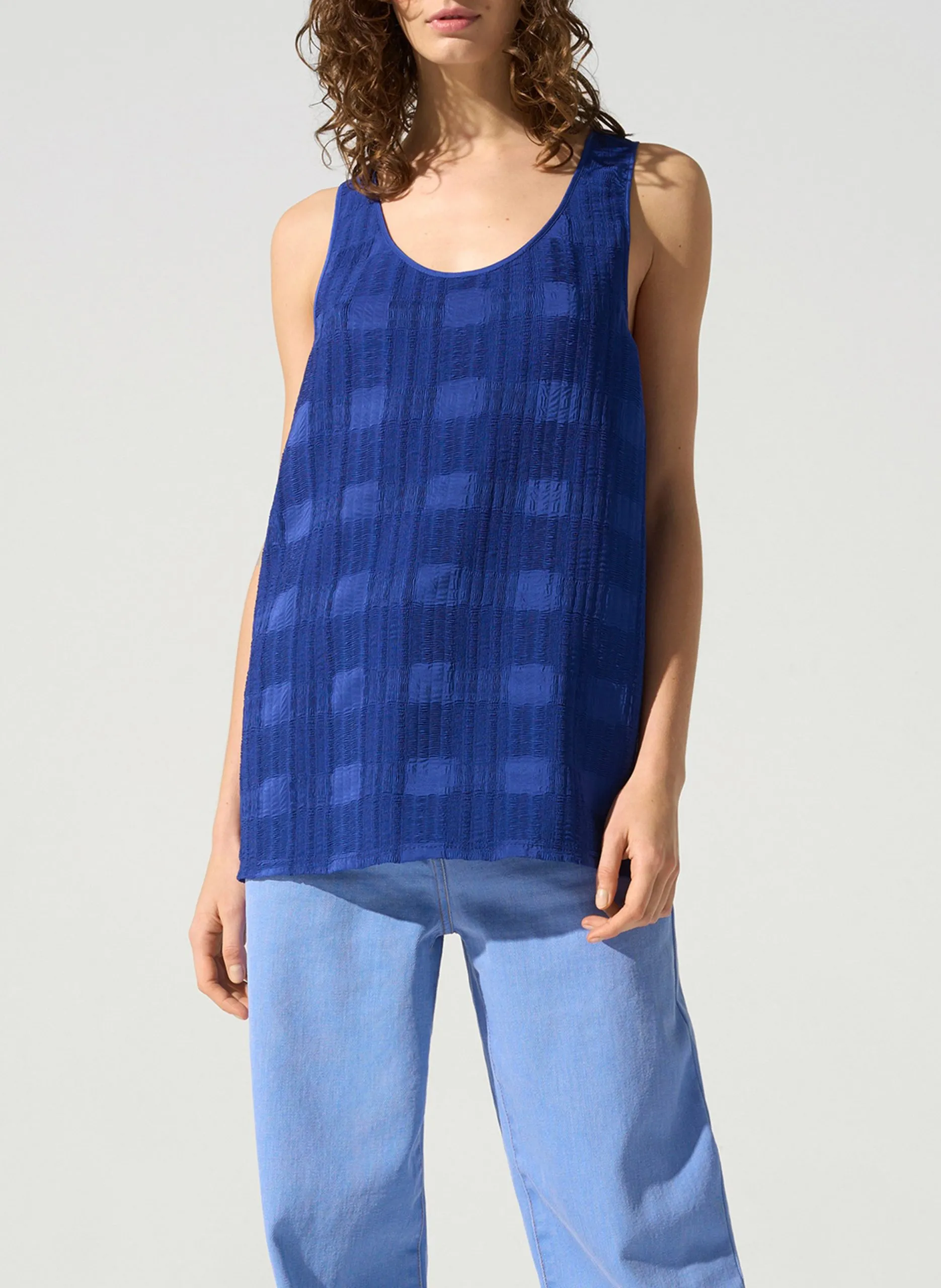 Débardeur droit Bleu