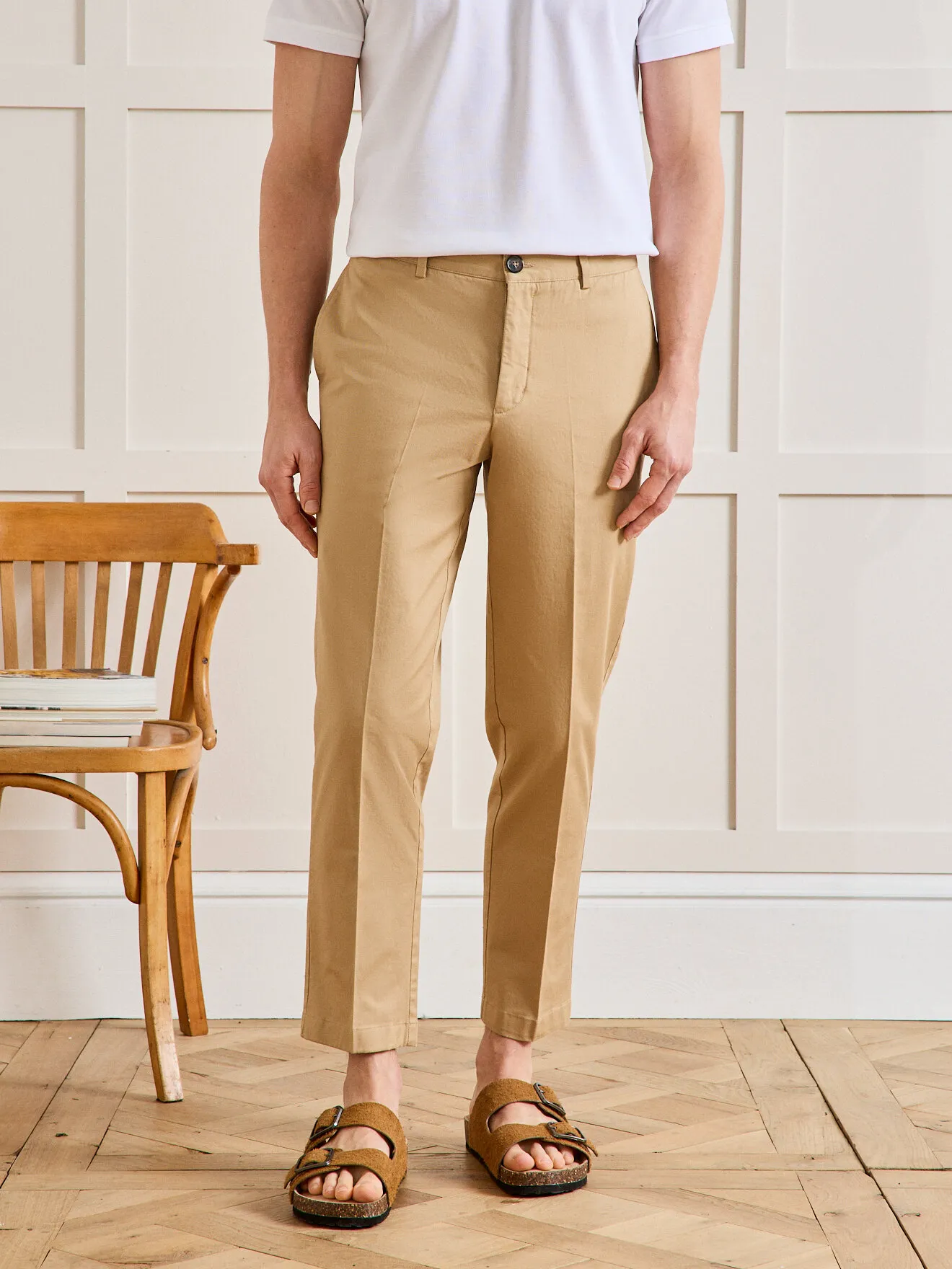 Pantalon chino 7/8ème Beige