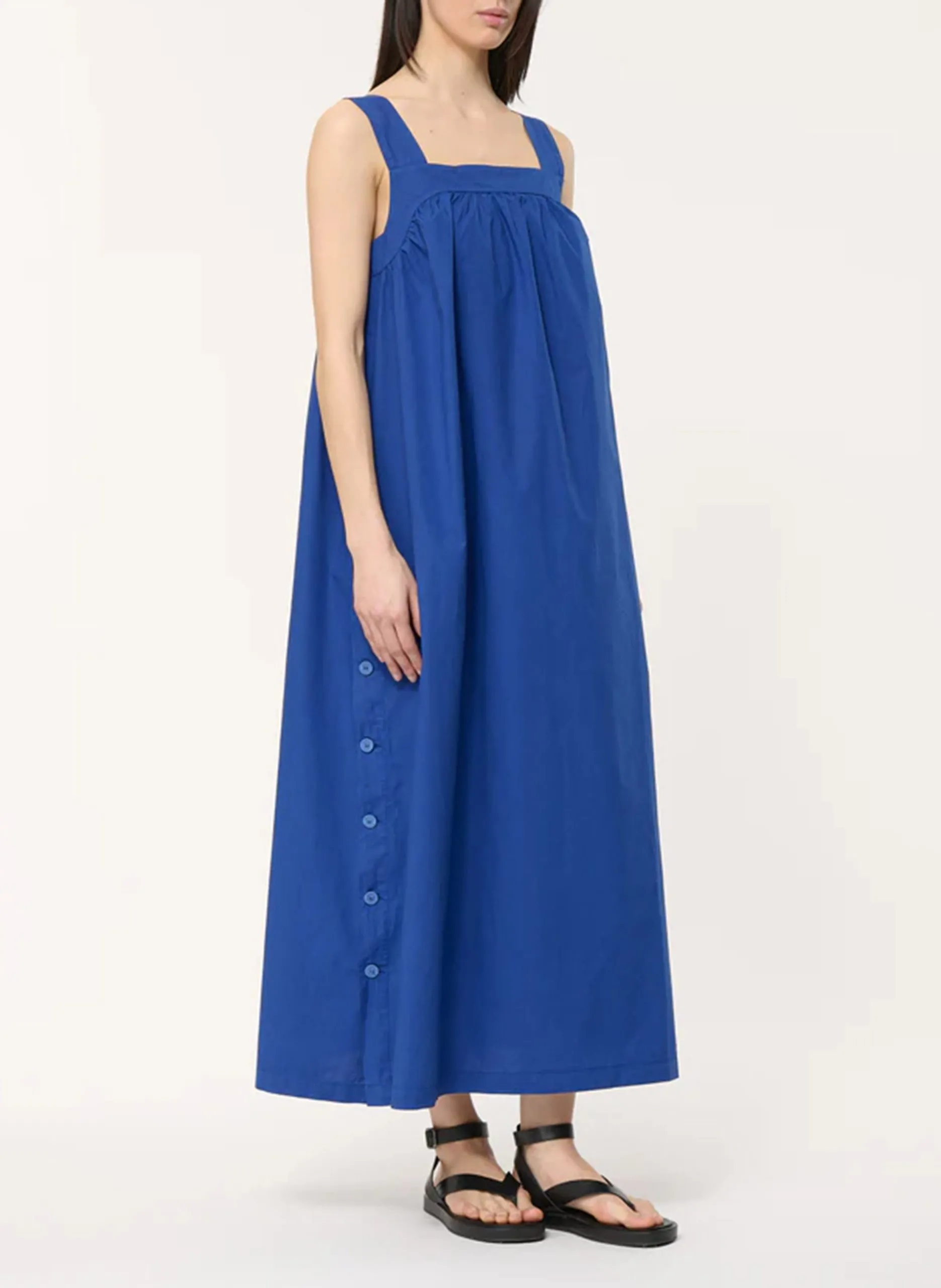 Robe oversize en coton Bleu