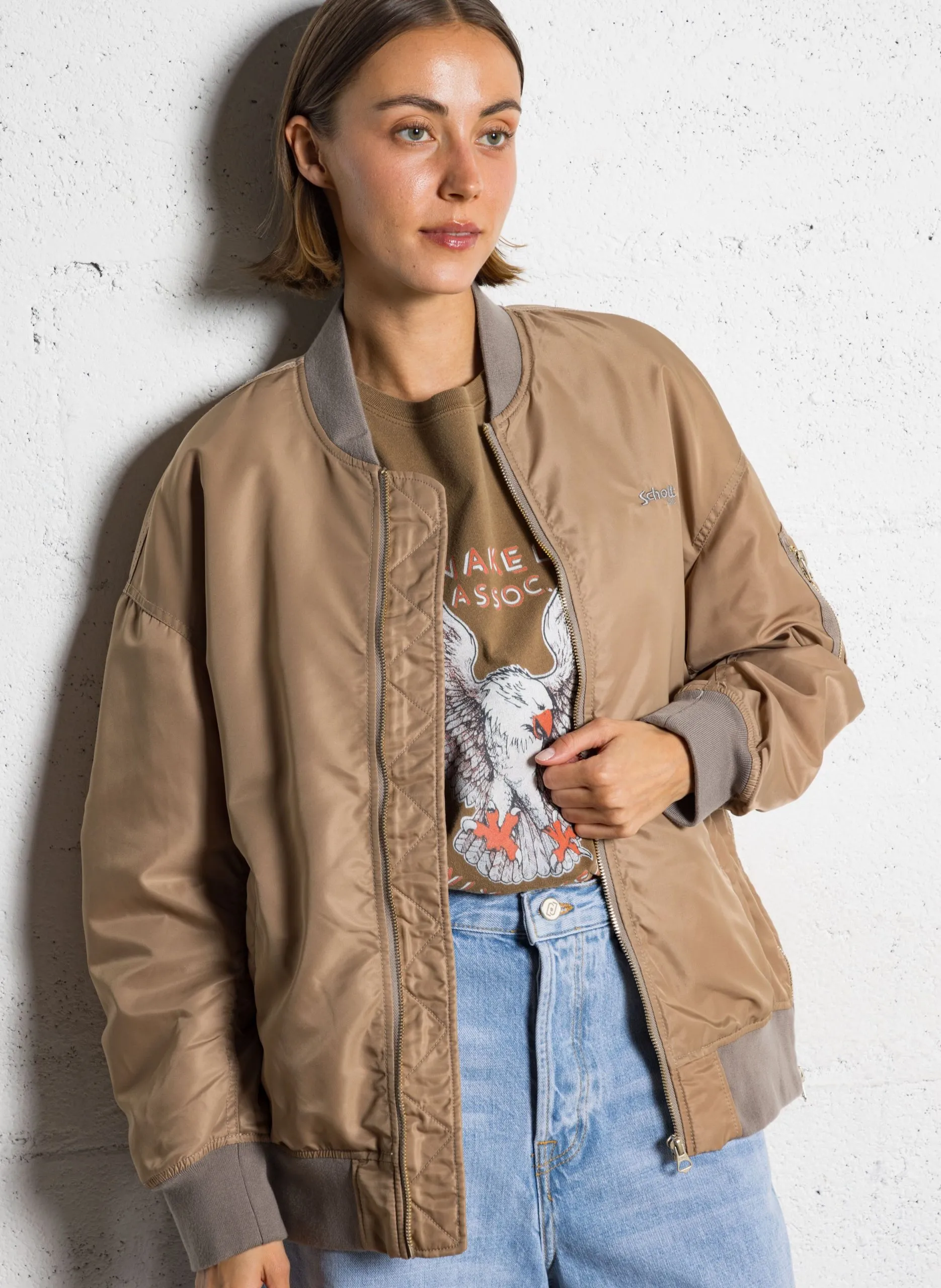 Veste col teddy Marron