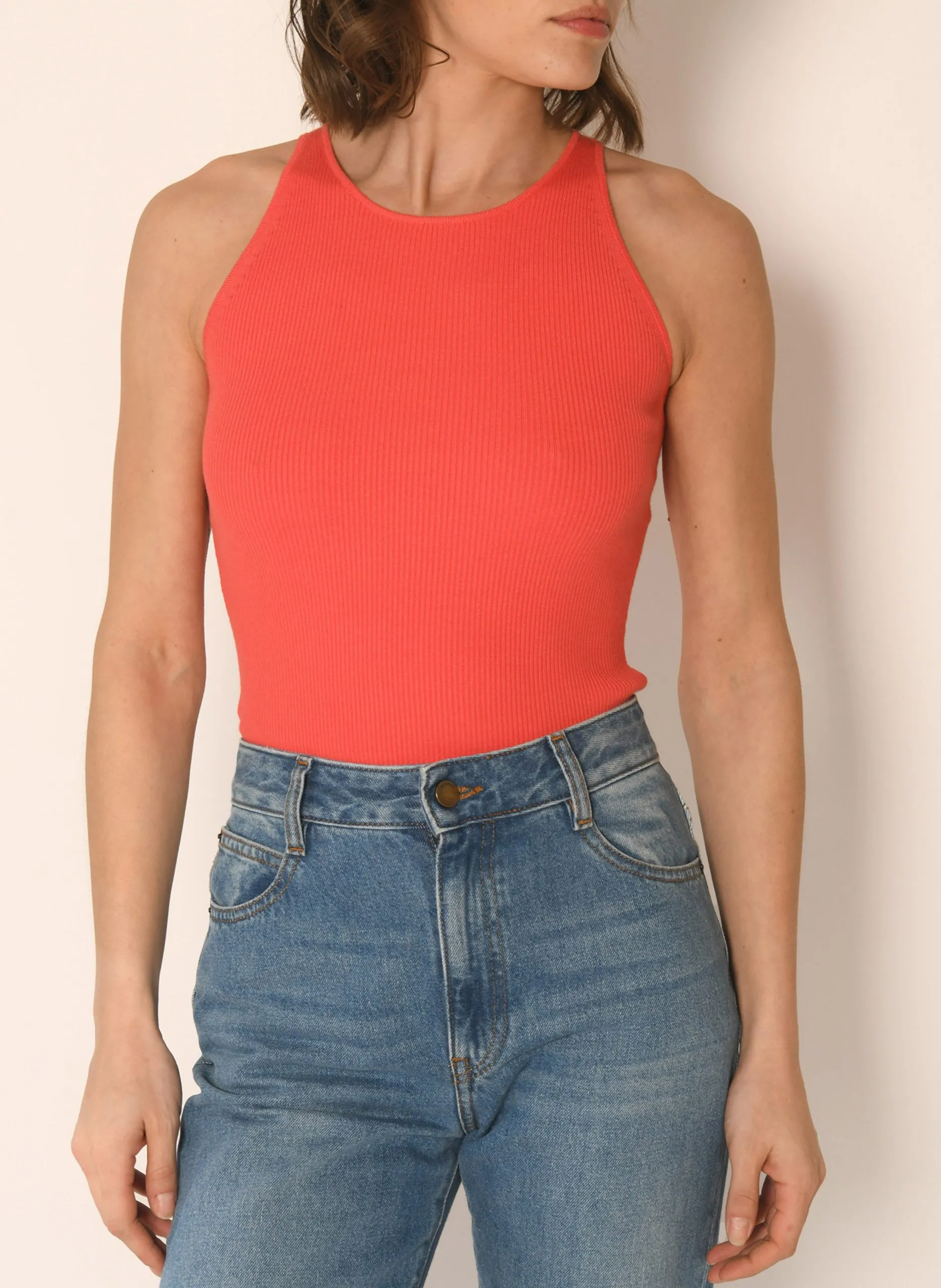 Débardeur col rond Rose LOLITA