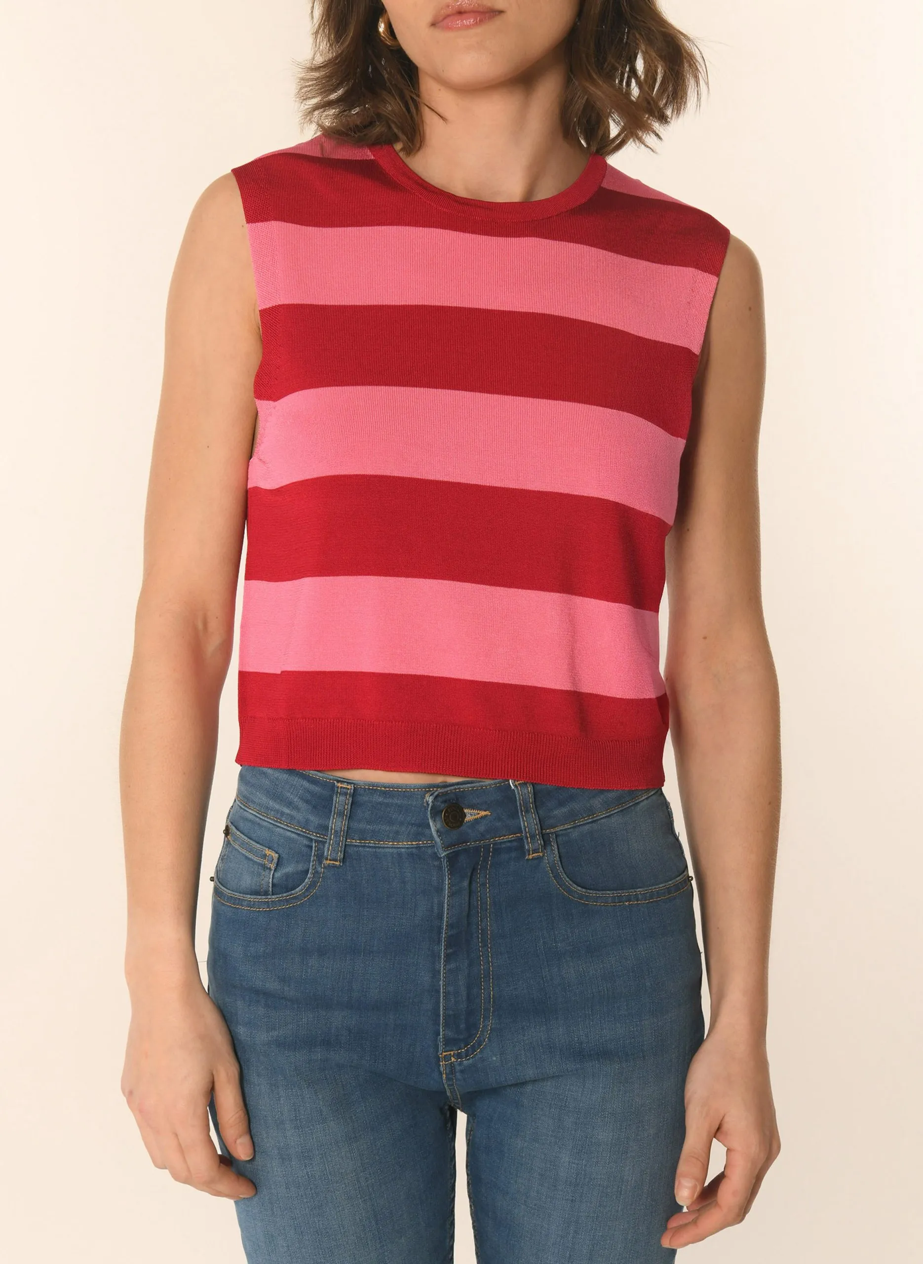 Pull droit col rond Rouge ATHENA