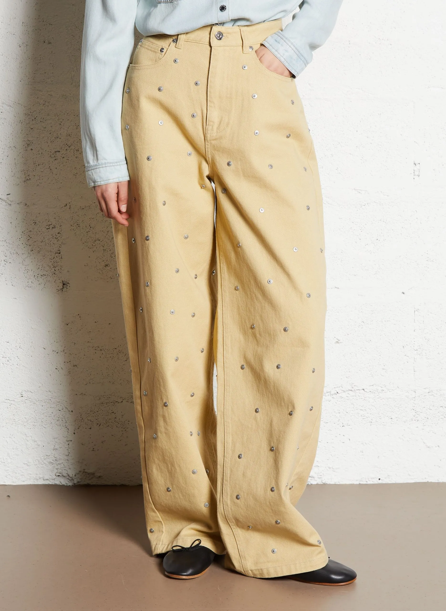 Jean large Jaune MONACO