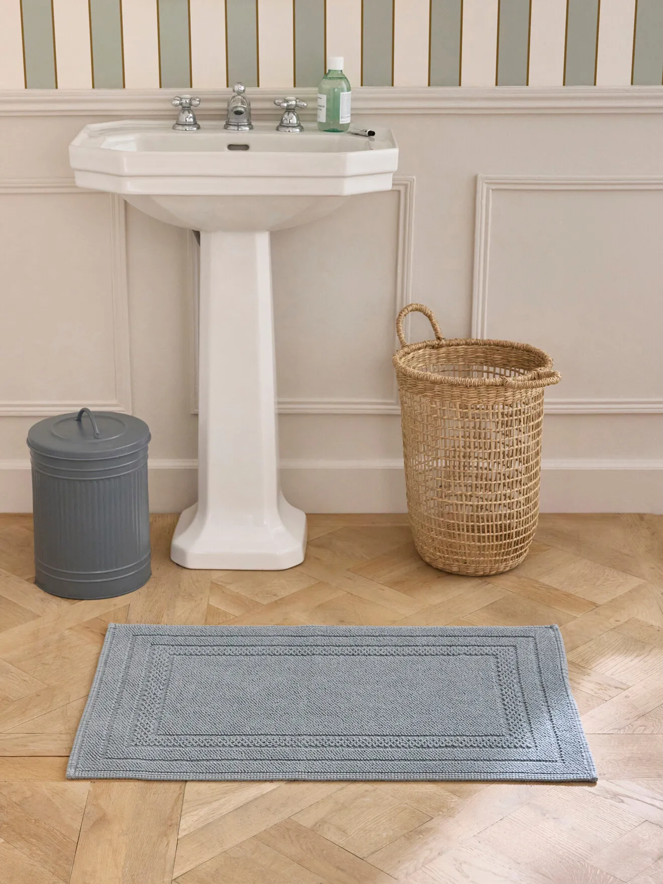 Tapis de bain bouclette Bleu