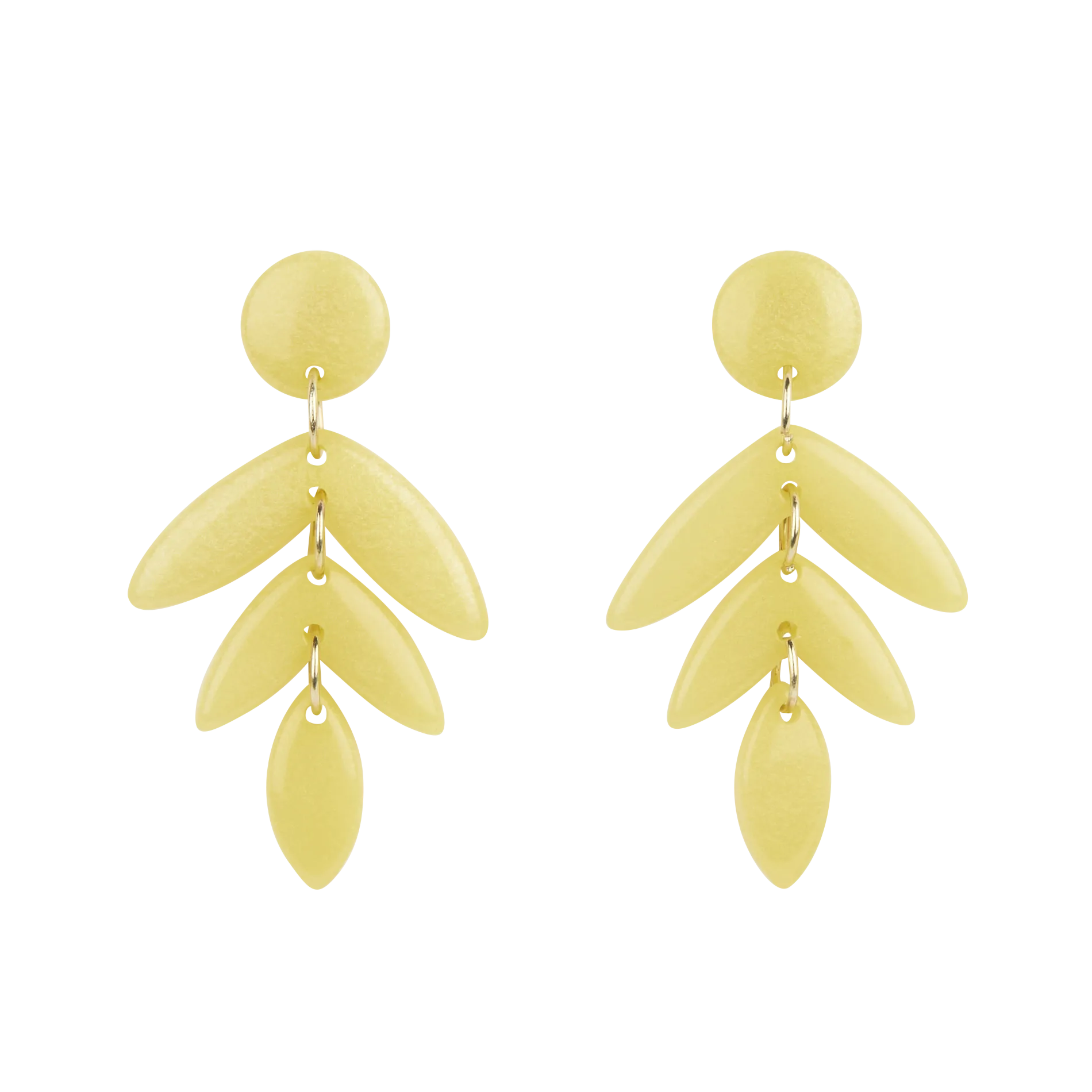 Boucles d'oreilles longues Vert FANOU