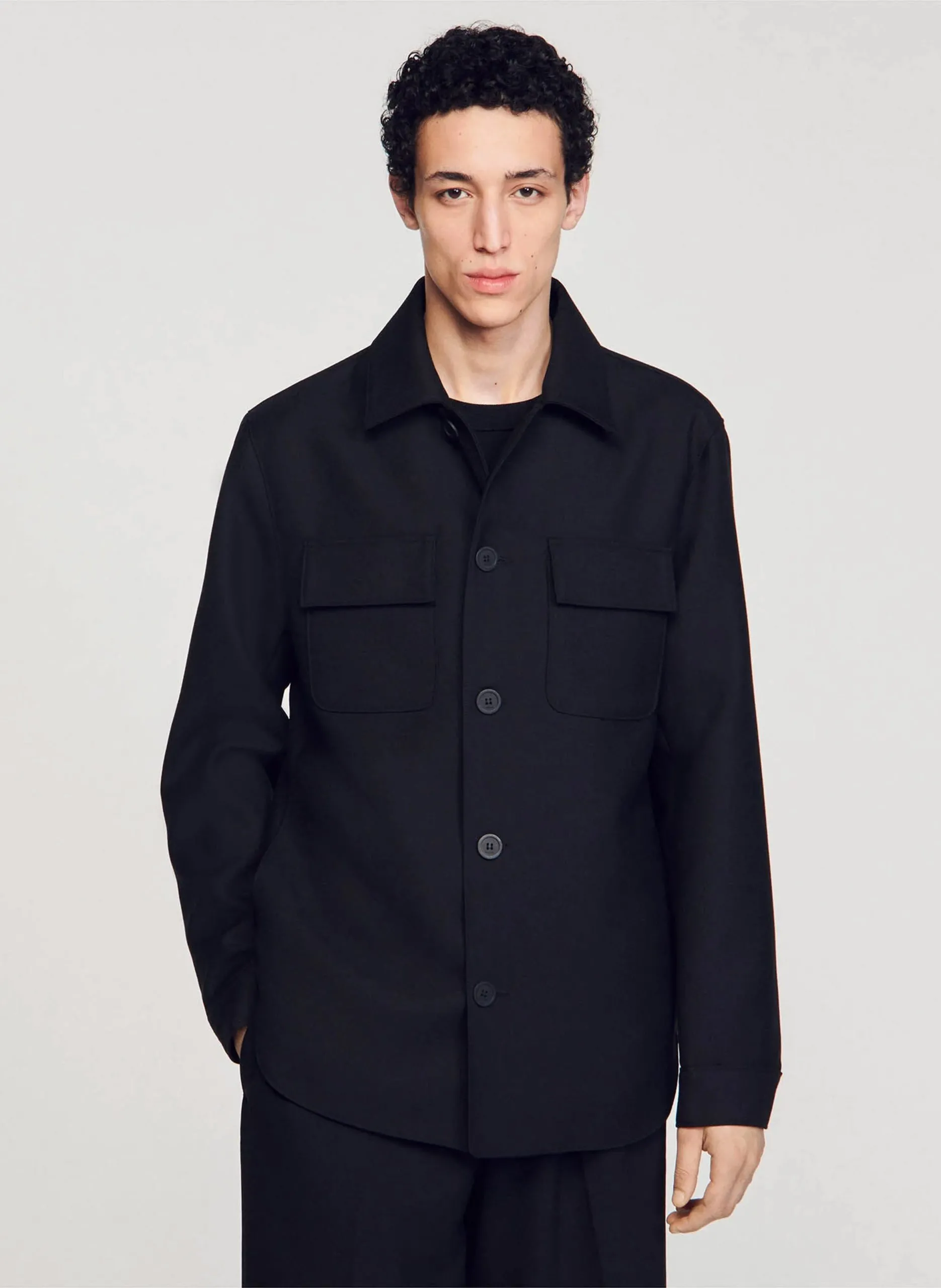 Surchemise col classique Noir