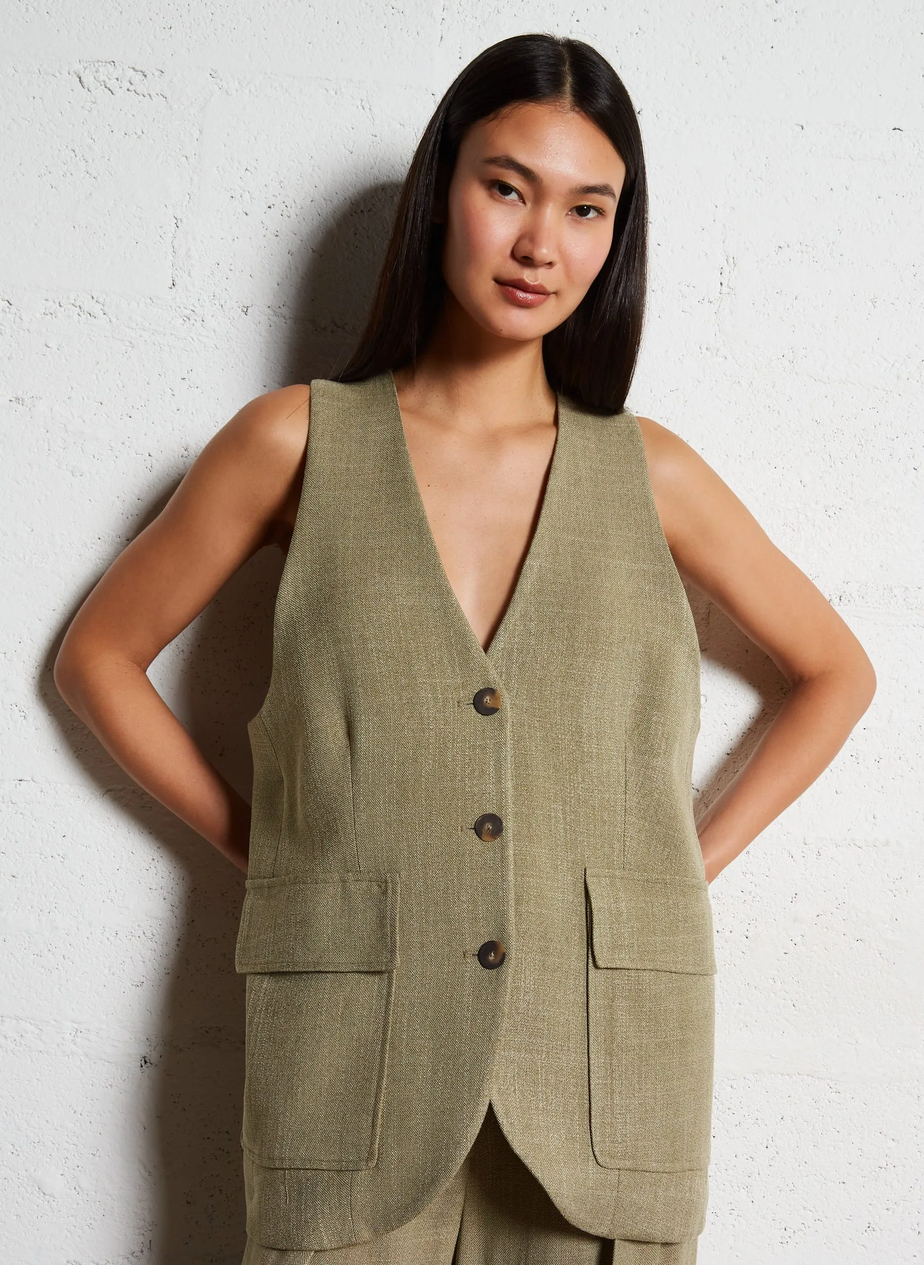 Gilet oversize Vert DARCY