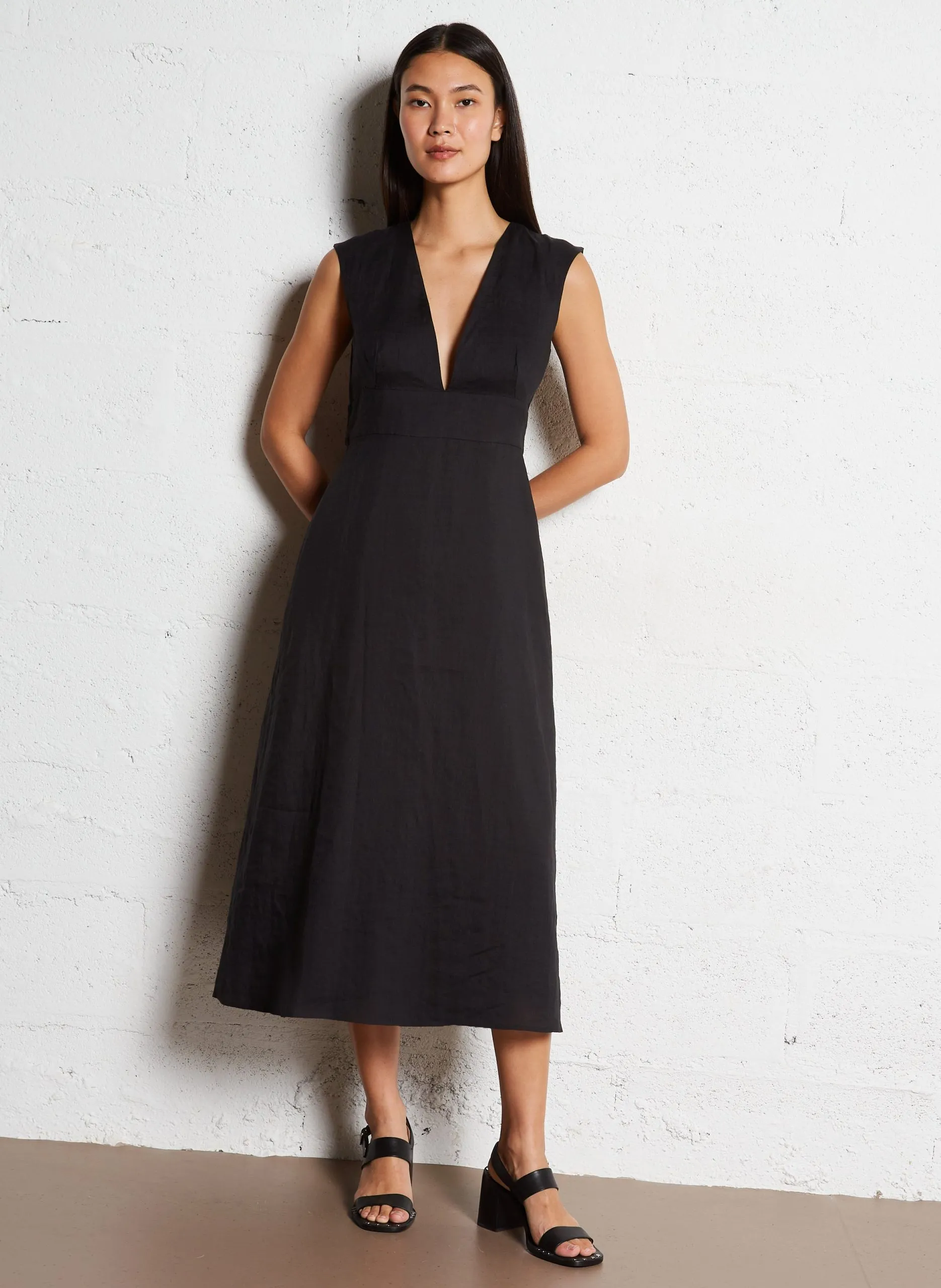 Robe longue Noir LILY