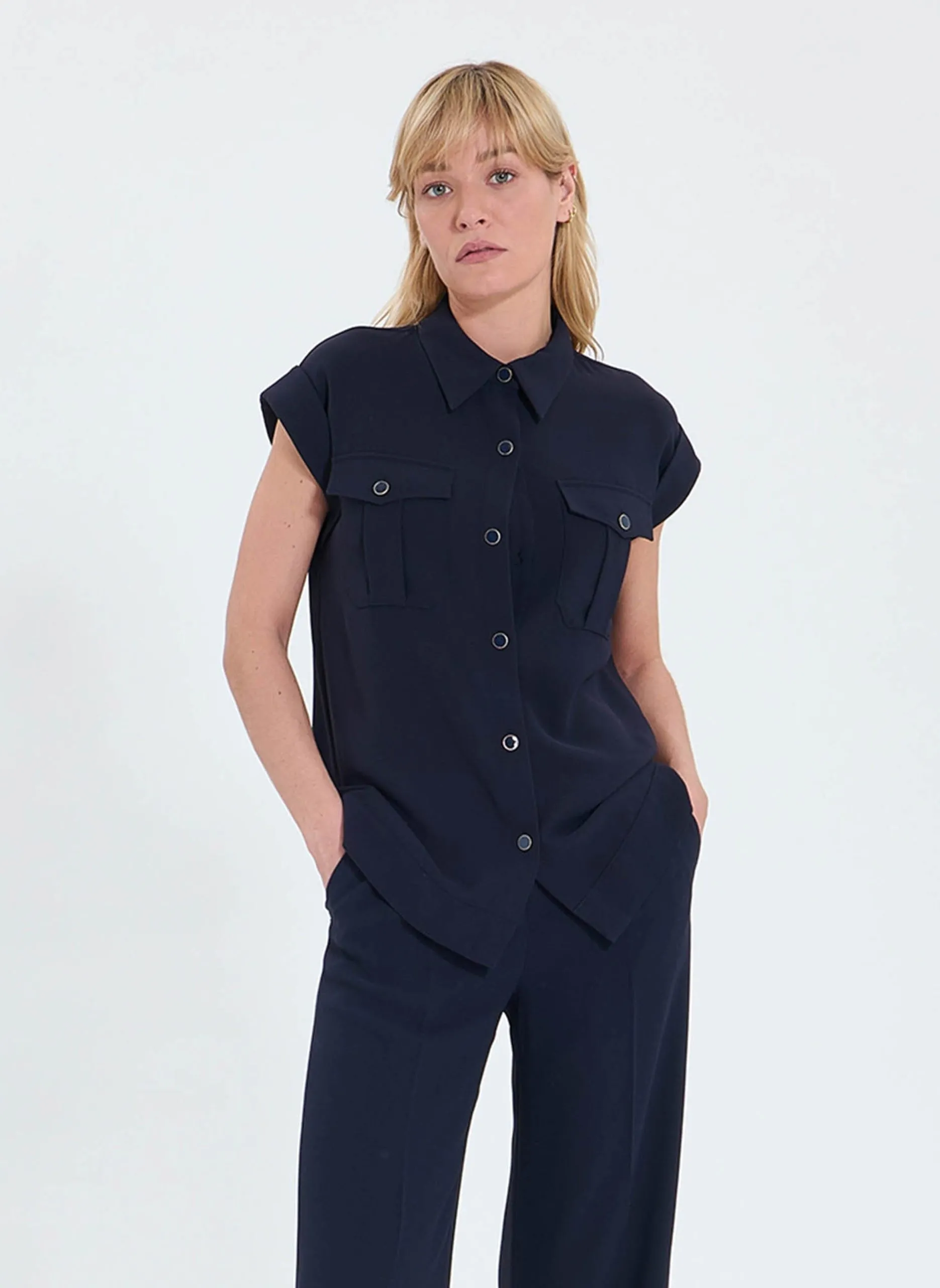 Chemise droite Bleu TRYAD